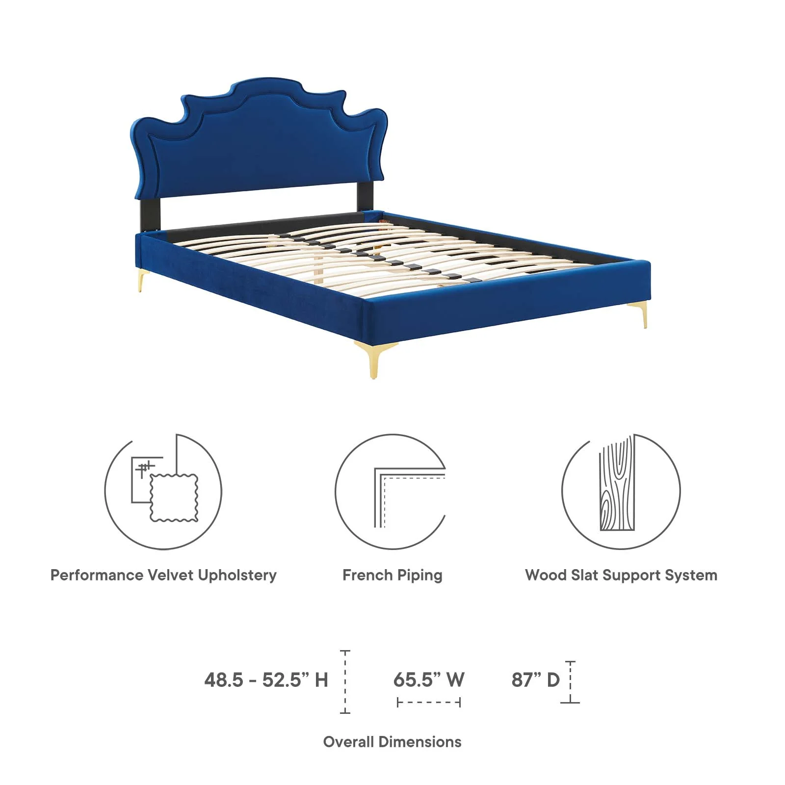 Neena Performance Velvet King Bed By Modway - MOD-6835 - Image 32