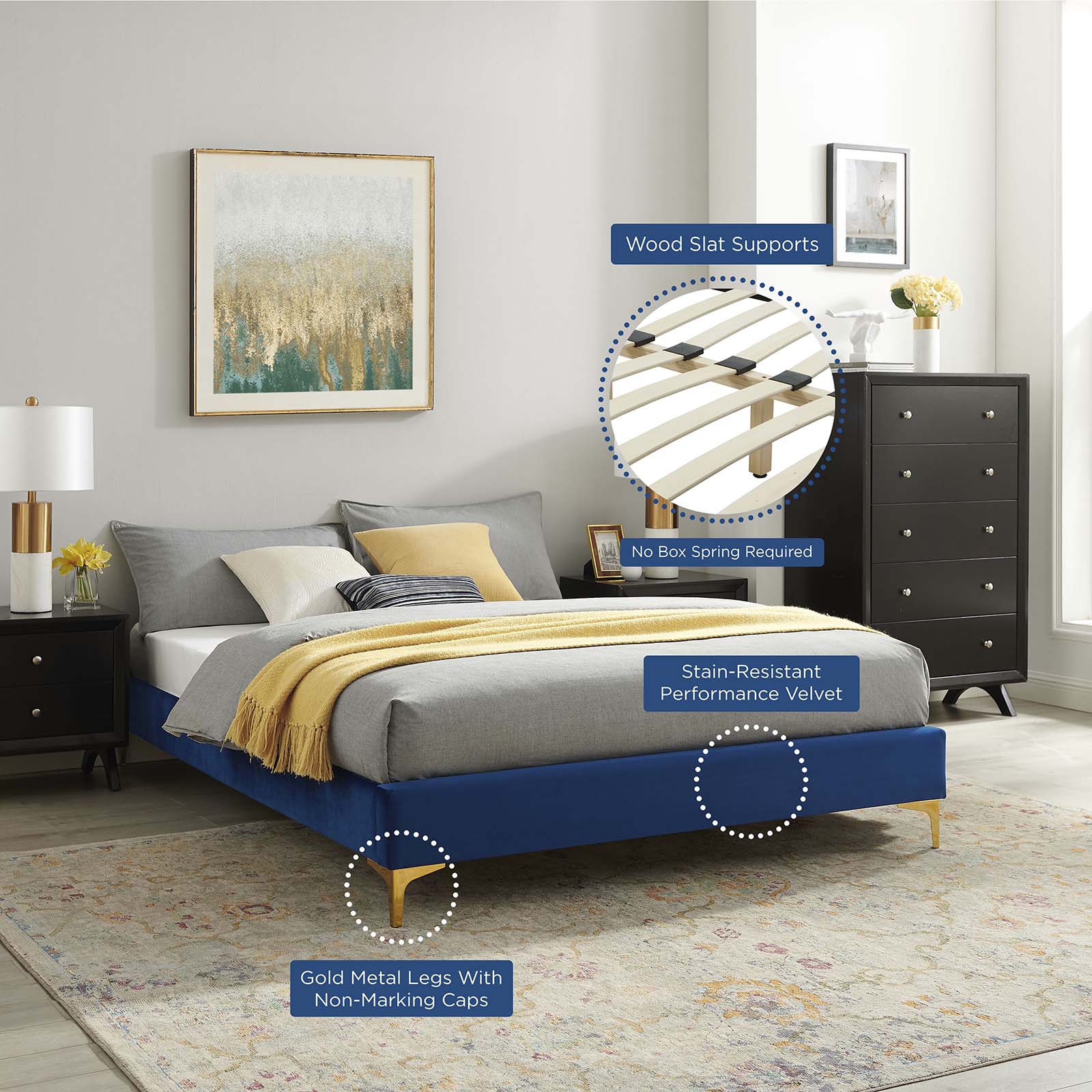 Neena Performance Velvet Queen Bed By Modway - MOD-6820 - Image 26