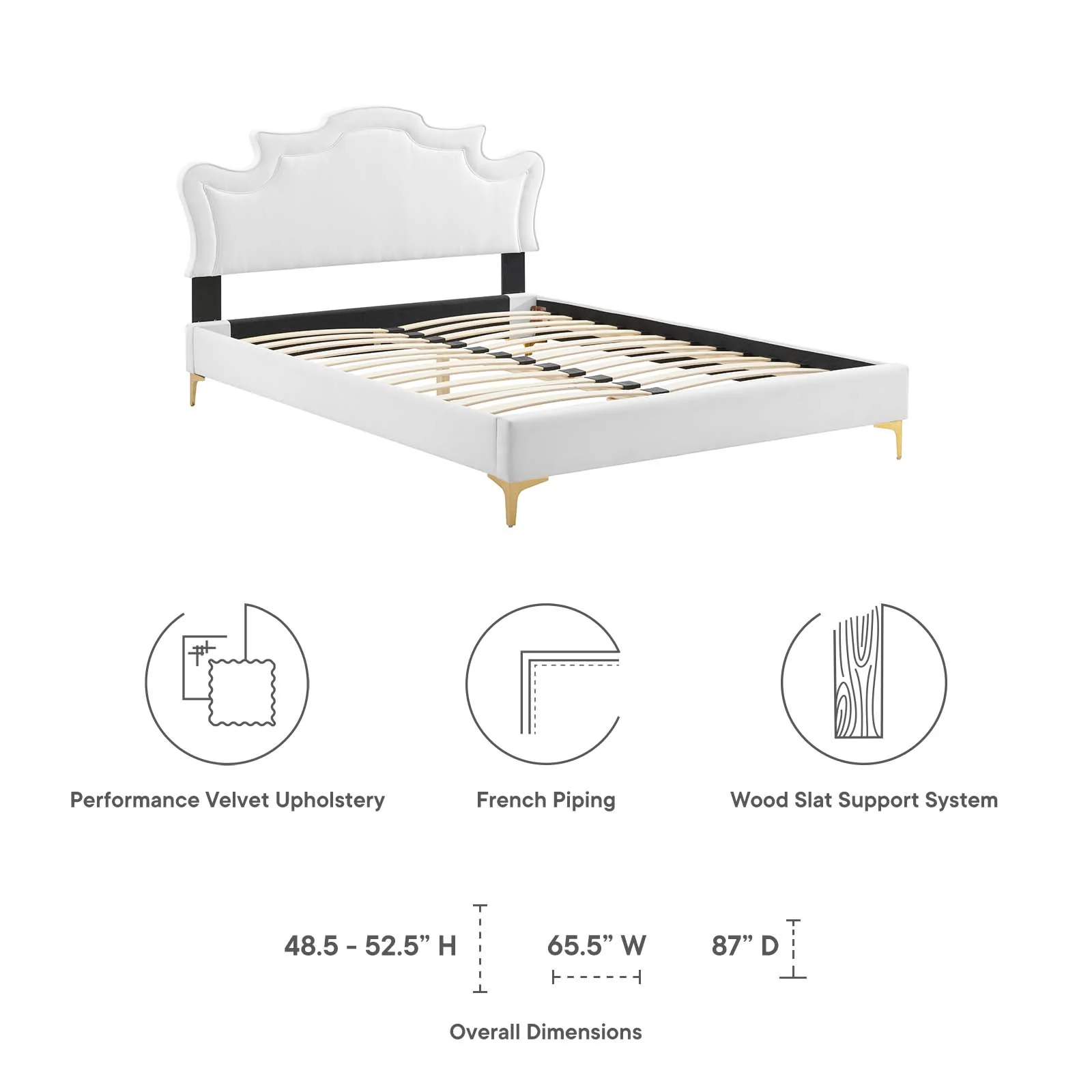 Neena Performance Velvet Queen Bed By Modway - MOD-6820 - Image 43