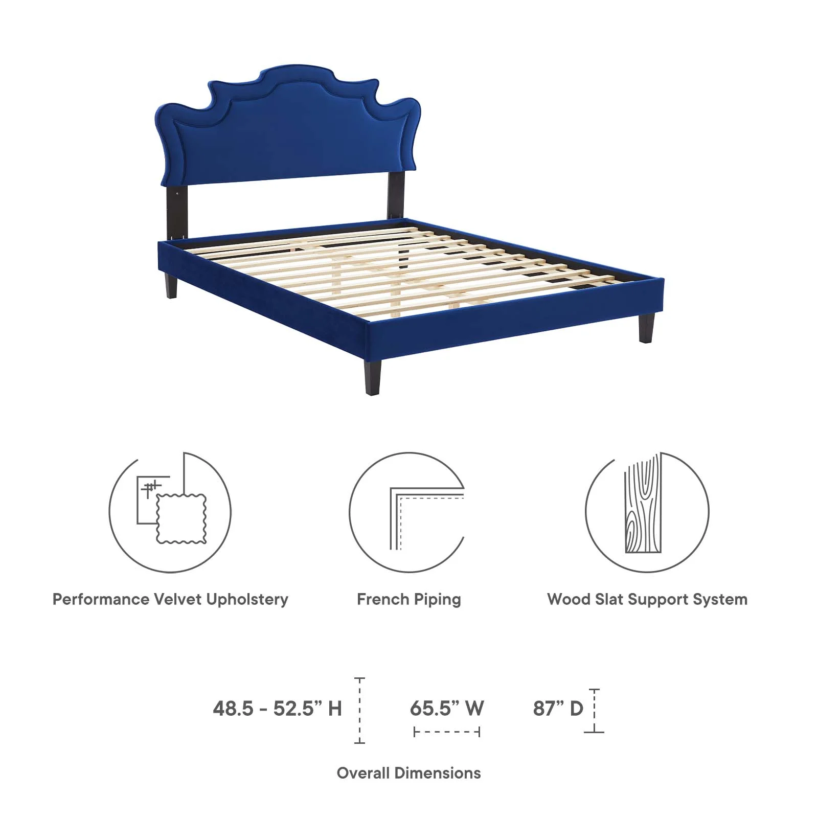 Neena Performance Velvet Twin Bed By Modway - MOD-6800 - Image 32