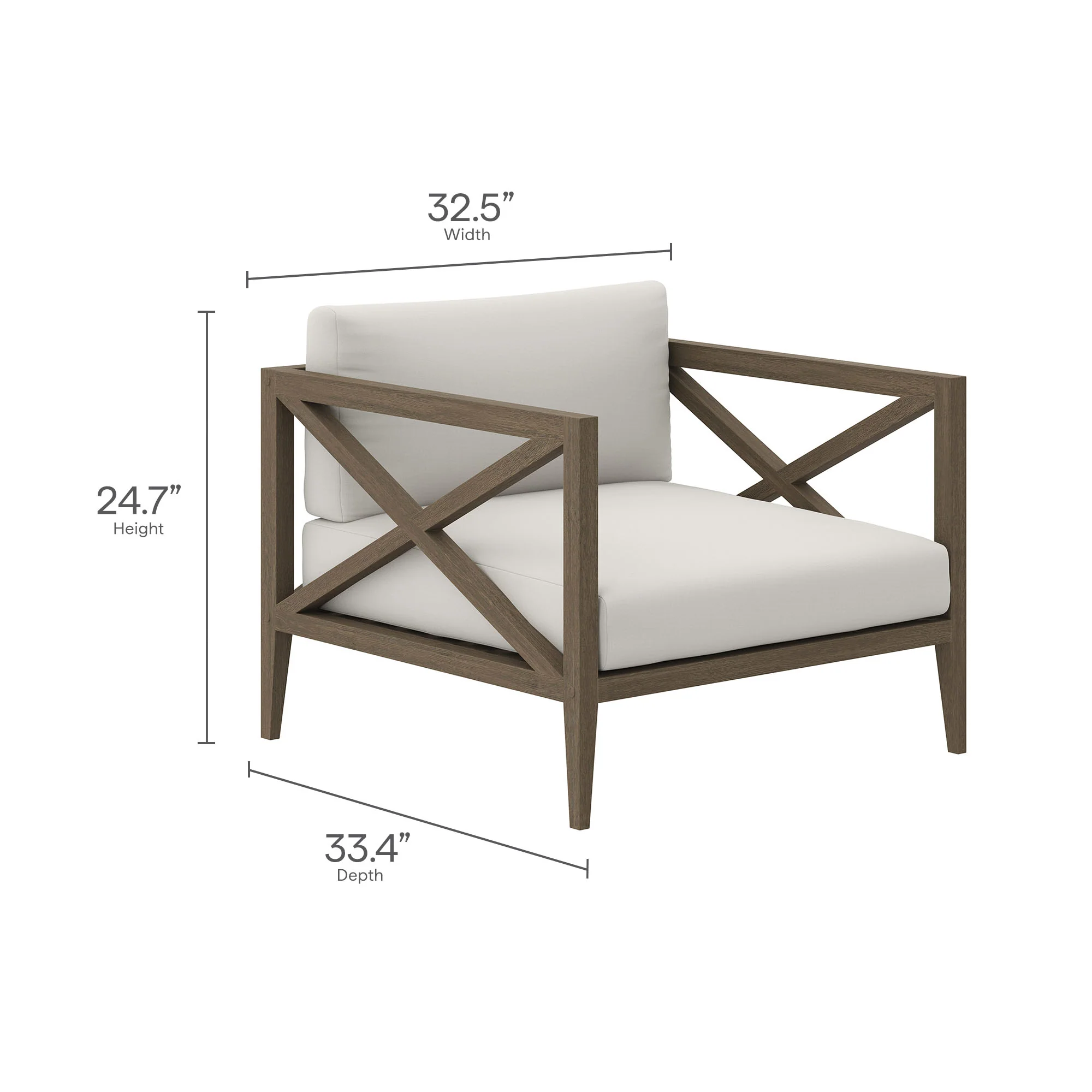 Northlake 3-Piece Outdoor Patio Teak Wood Furniture Set with Armchair and Side Table by Modway - Image 6
