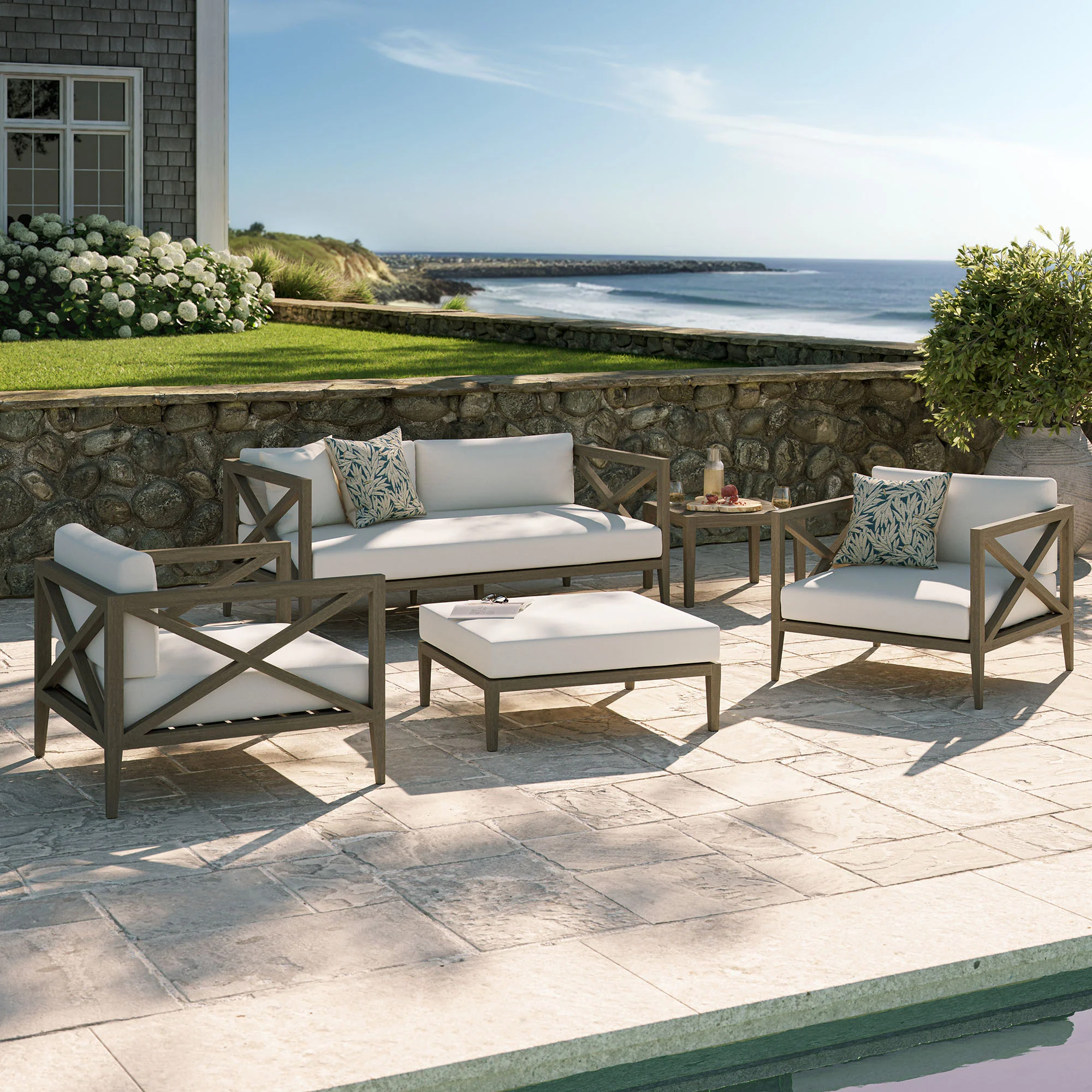 Northlake 5-Piece Outdoor Patio Teak Wood Furniture Set by Modway