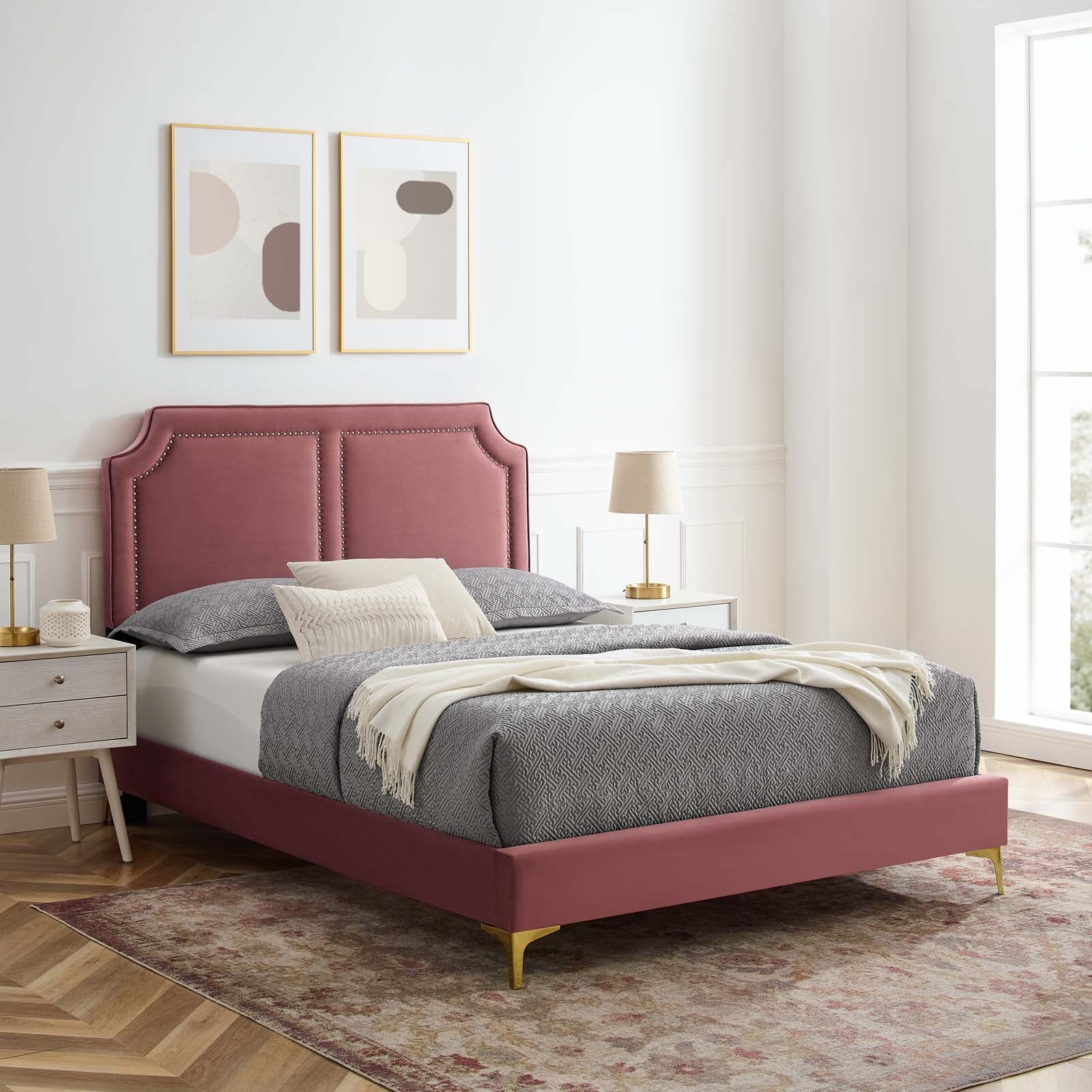 Novi Performance Velvet King Bed By Modway - MOD-6833 - Image 15