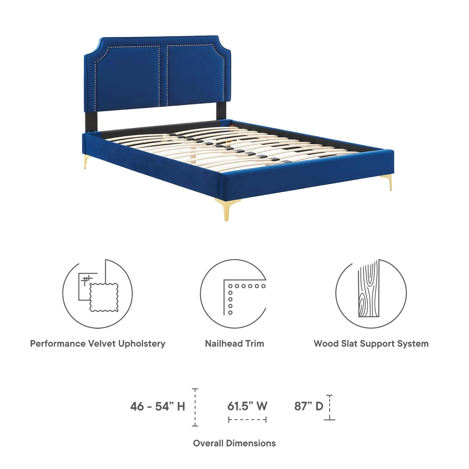 Novi Performance Velvet King Bed By Modway - MOD-6833 - Image 32