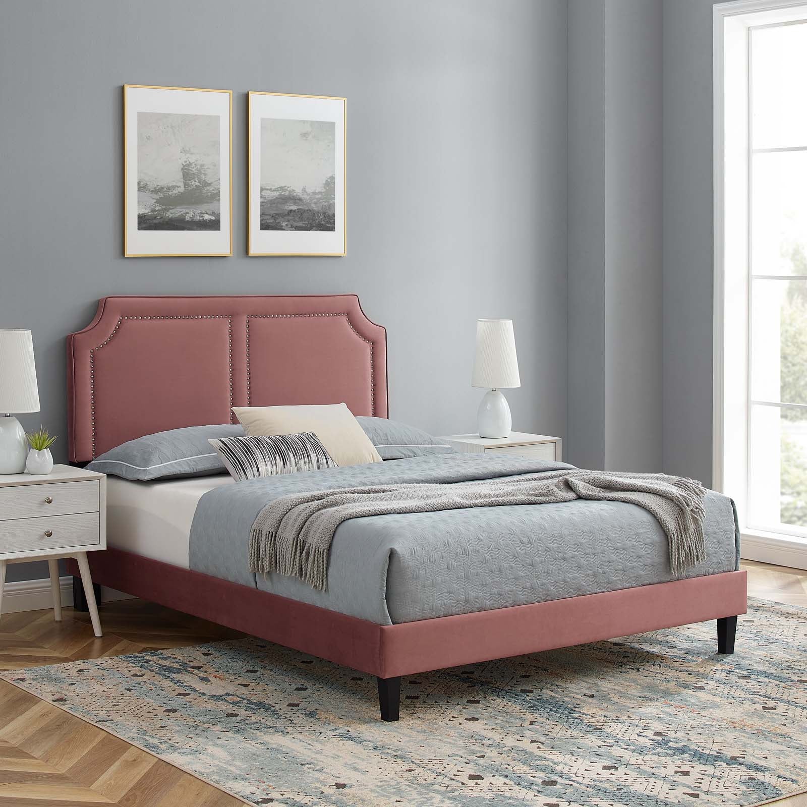 Novi Performance Velvet King Bed By Modway - MOD-6843 - Image 15