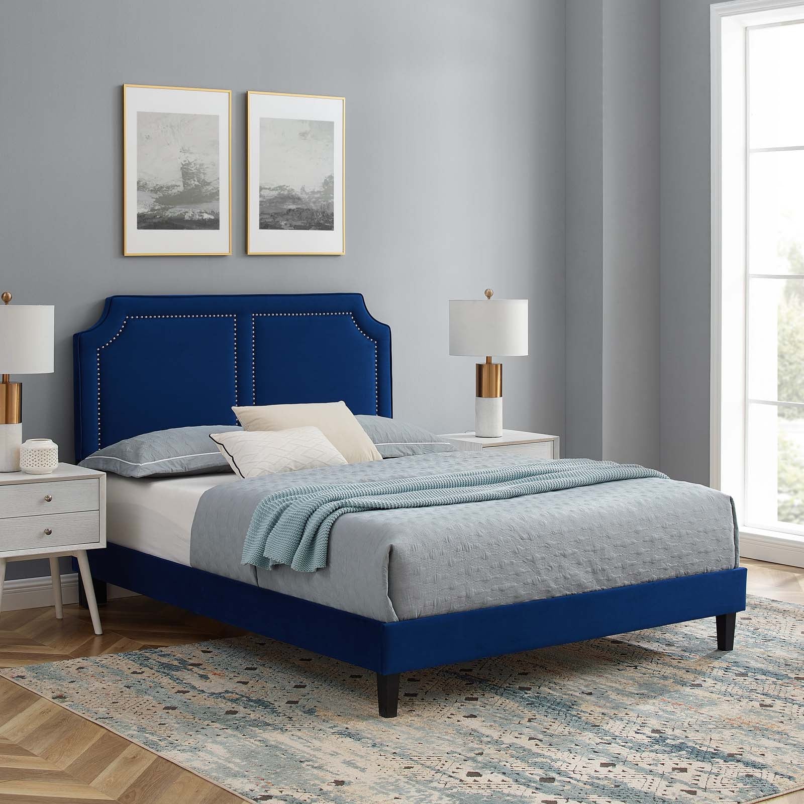 Novi Performance Velvet Queen Bed By Modway - MOD-6828 - Image 23