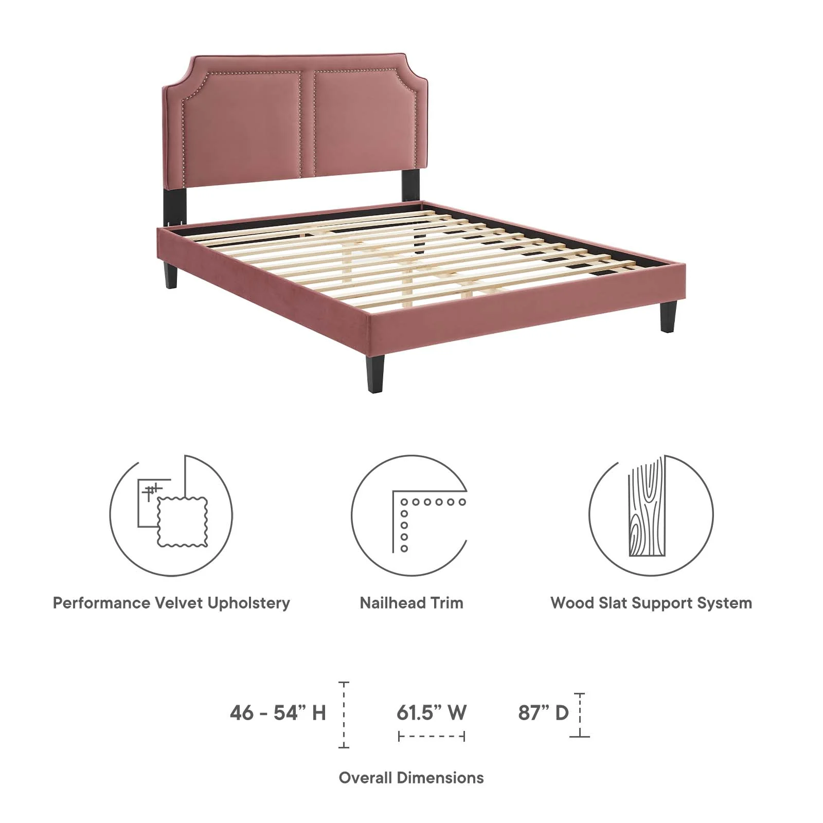 Novi Performance Velvet Twin Bed By Modway - MOD-6798 - Image 21