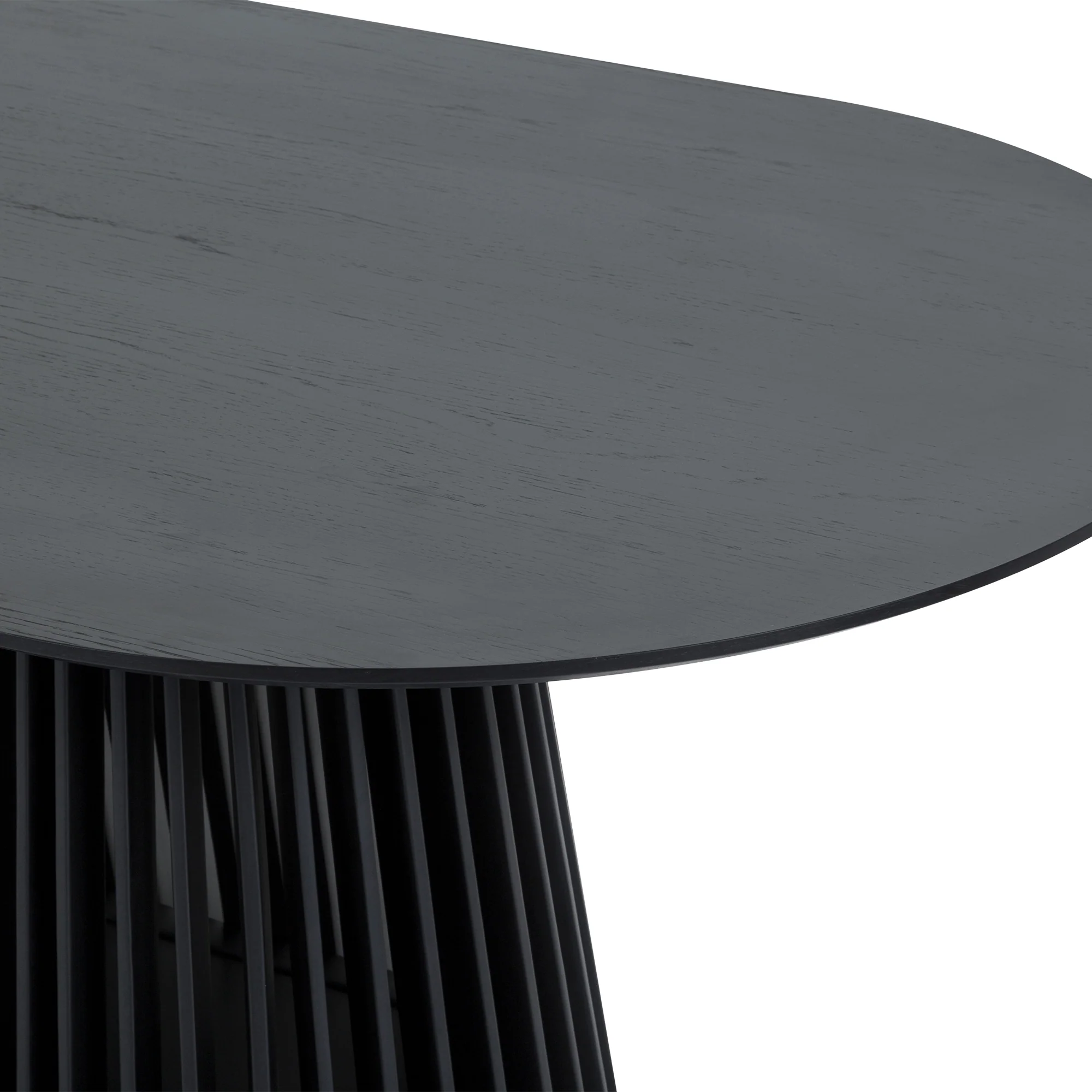 Pasadena 79" Wood Oval Dining Table in Black Oak Finish By Armen Living - Image 6