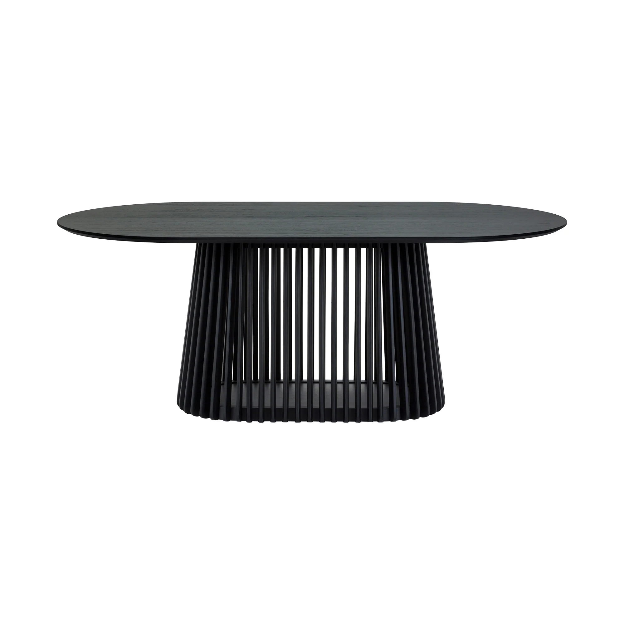 Pasadena Echo 5 Piece Oval Dining Set in Black Oak Finish with Walnut Finish Chairs By Armen Living - Image 6