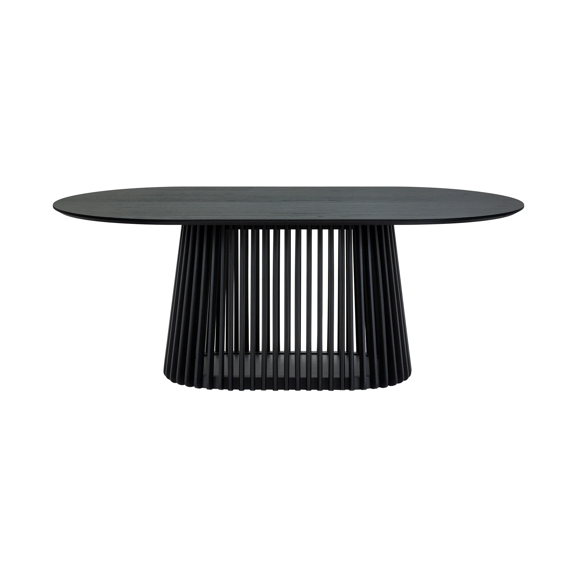 Pasadena Echo 6 Piece Oval Dining Set with Buffet in Black Oak Finish with Walnut Finish Chairs By Armen Living - Image 6