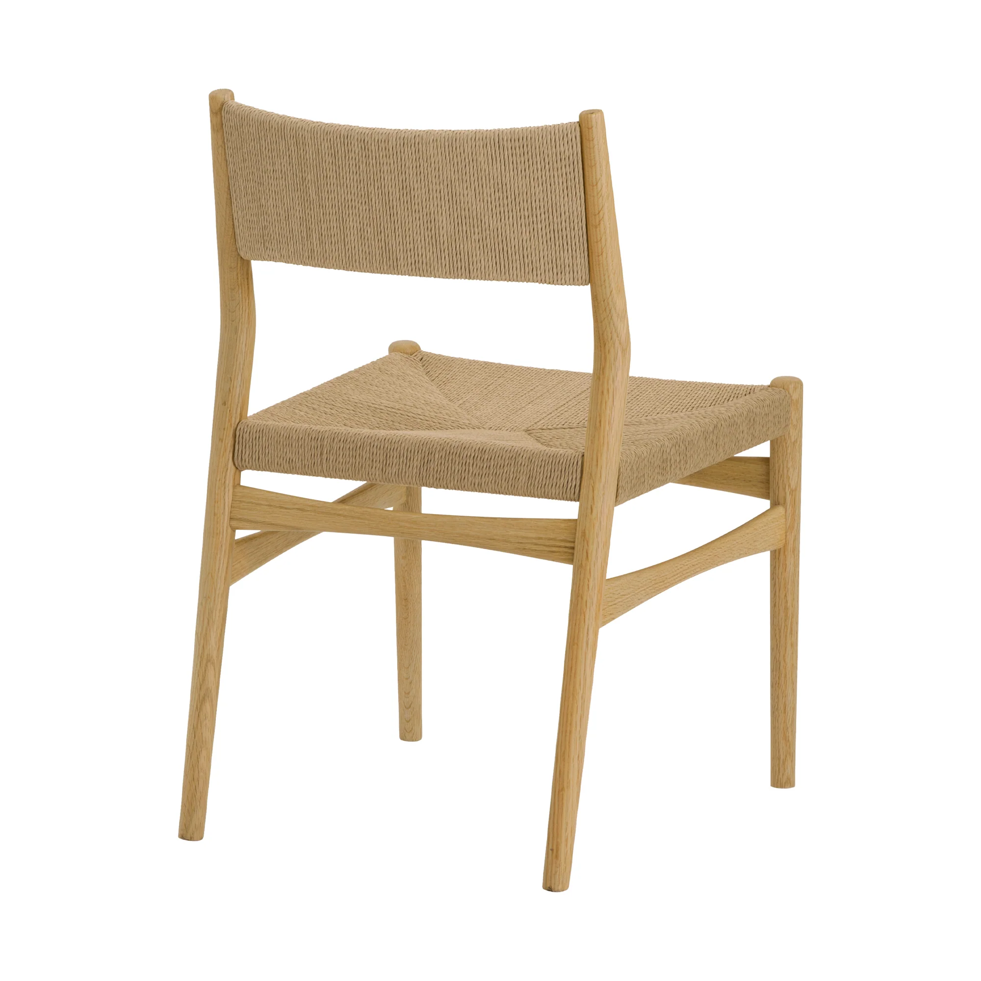 Pasadena Erie 5 Piece Oval Dining Set in Natural Oak Finish with Paper Cord Chairs By Armen Living - Image 4