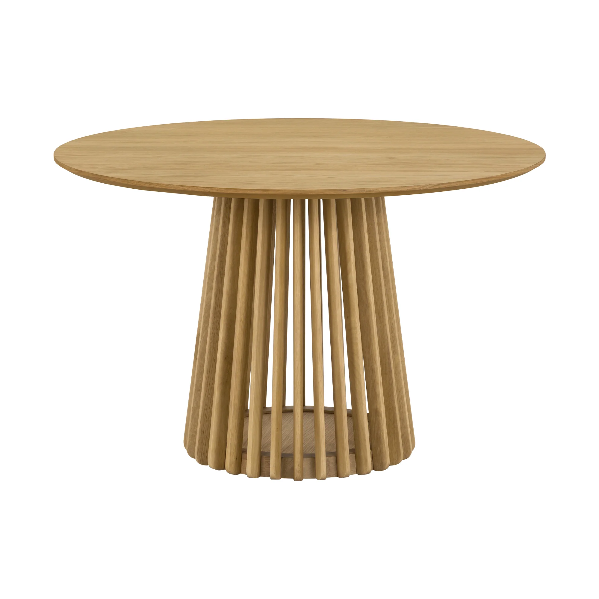 Pasadena Erie 5 Piece Round Dining Set in Natural Oak Finish with Black Paper Cord Chairs By Armen Living - Image 5