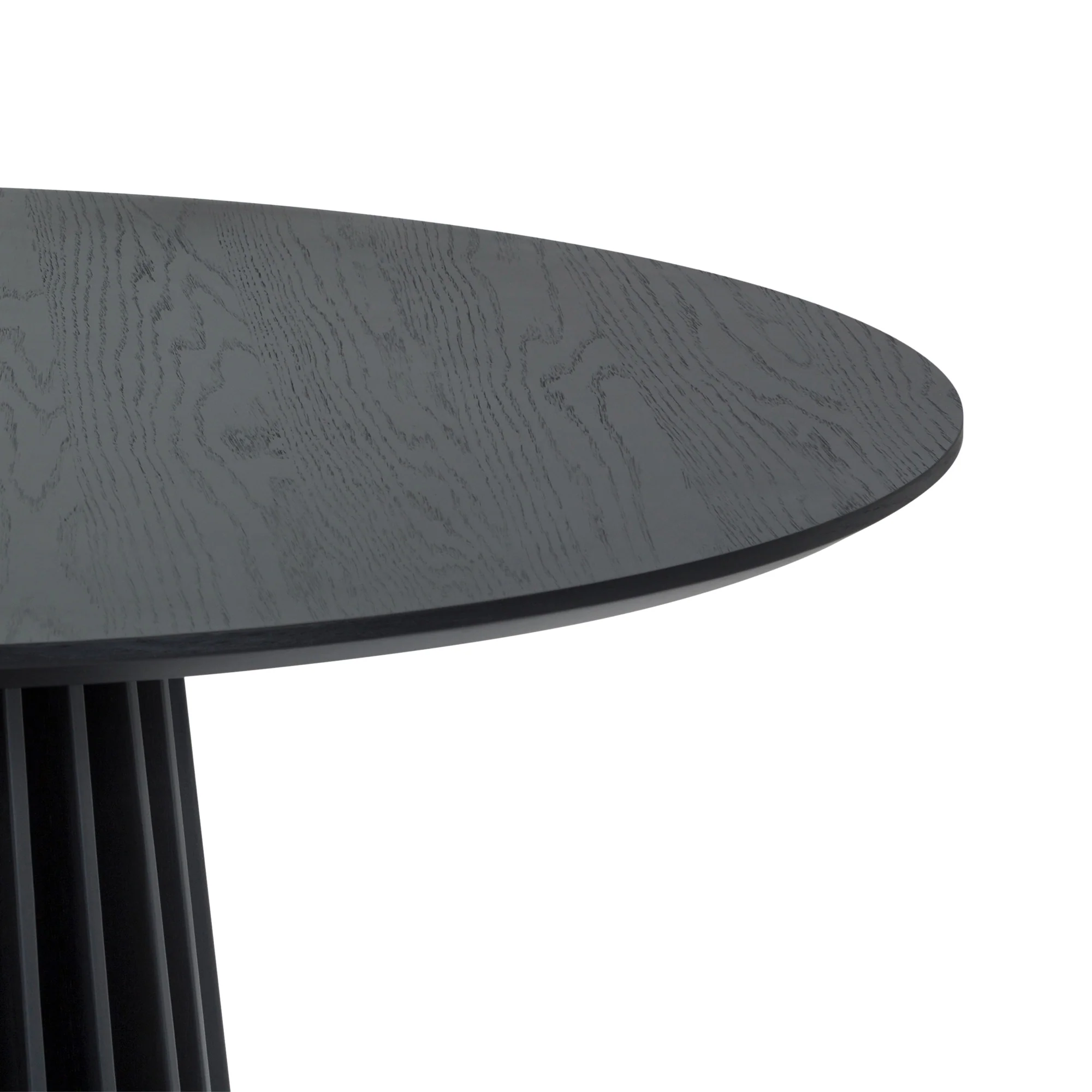 Pasadena Erie 6 Piece Round Dining Set with Buffet in Black Oak Finish with Paper Cord Chairs By Armen Living - Image 8