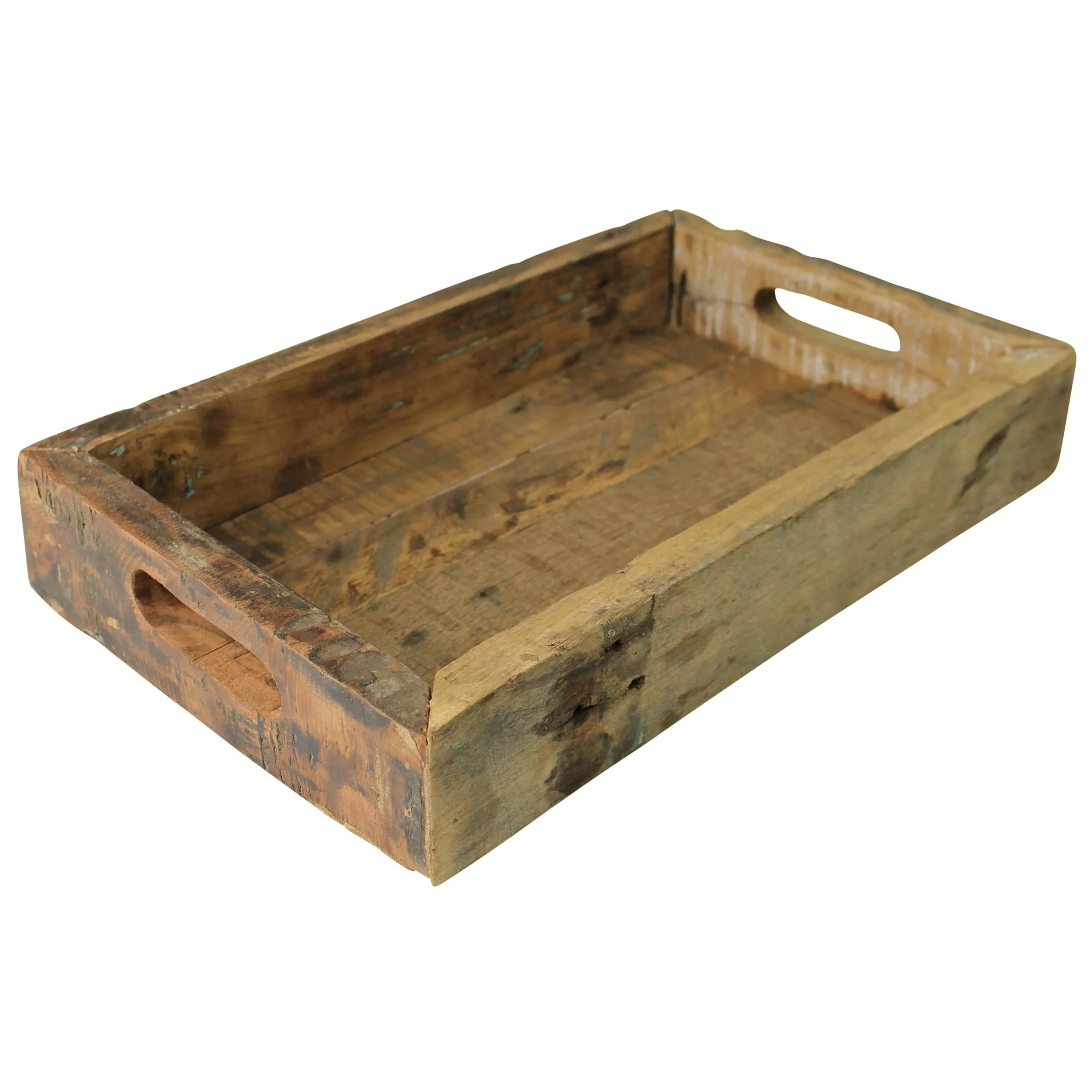 Petite Wooden Block Serving Tray By Homeroots - Image 3