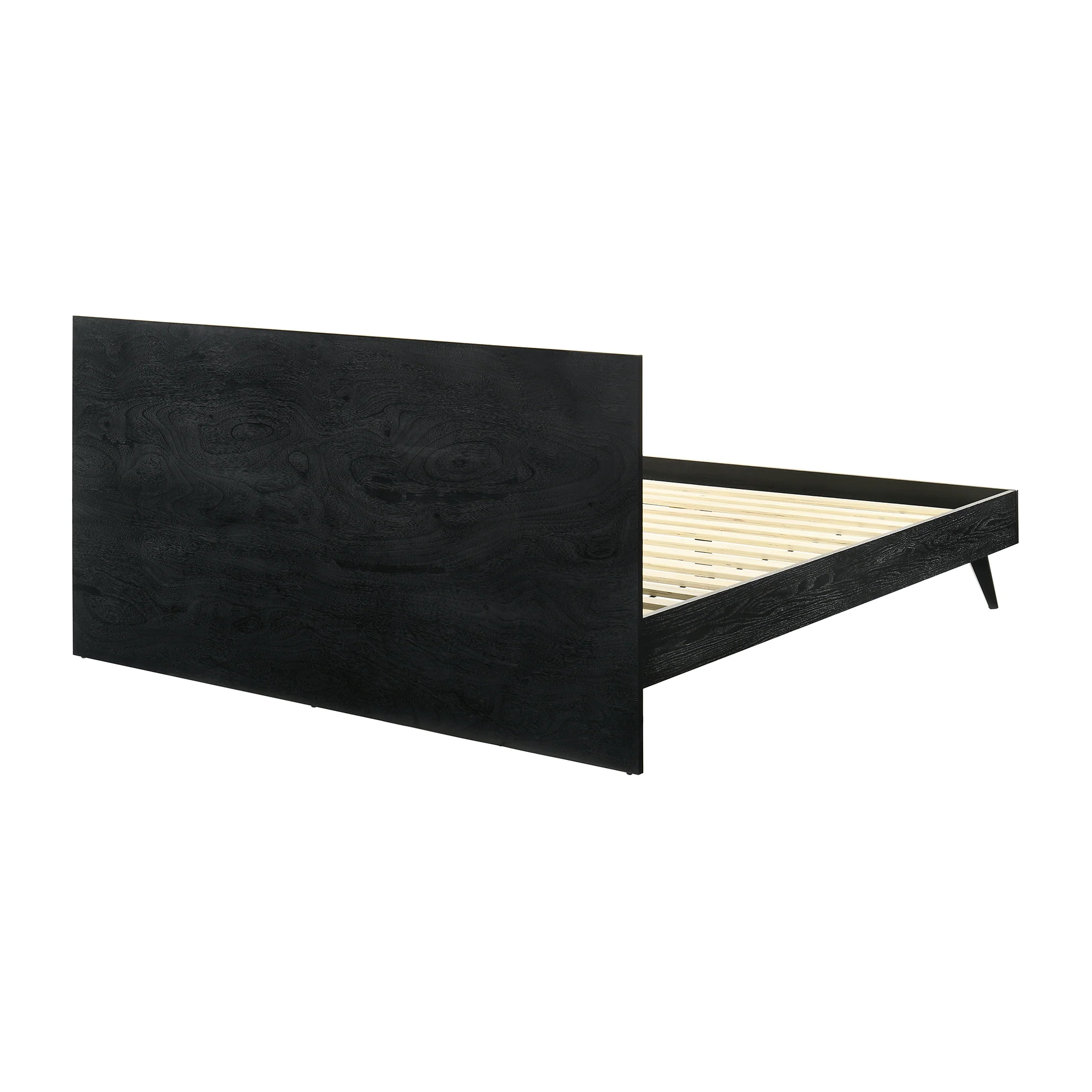 Petra King Platform Wood Bed Frame in Black Finish By Armen Living - Image 7