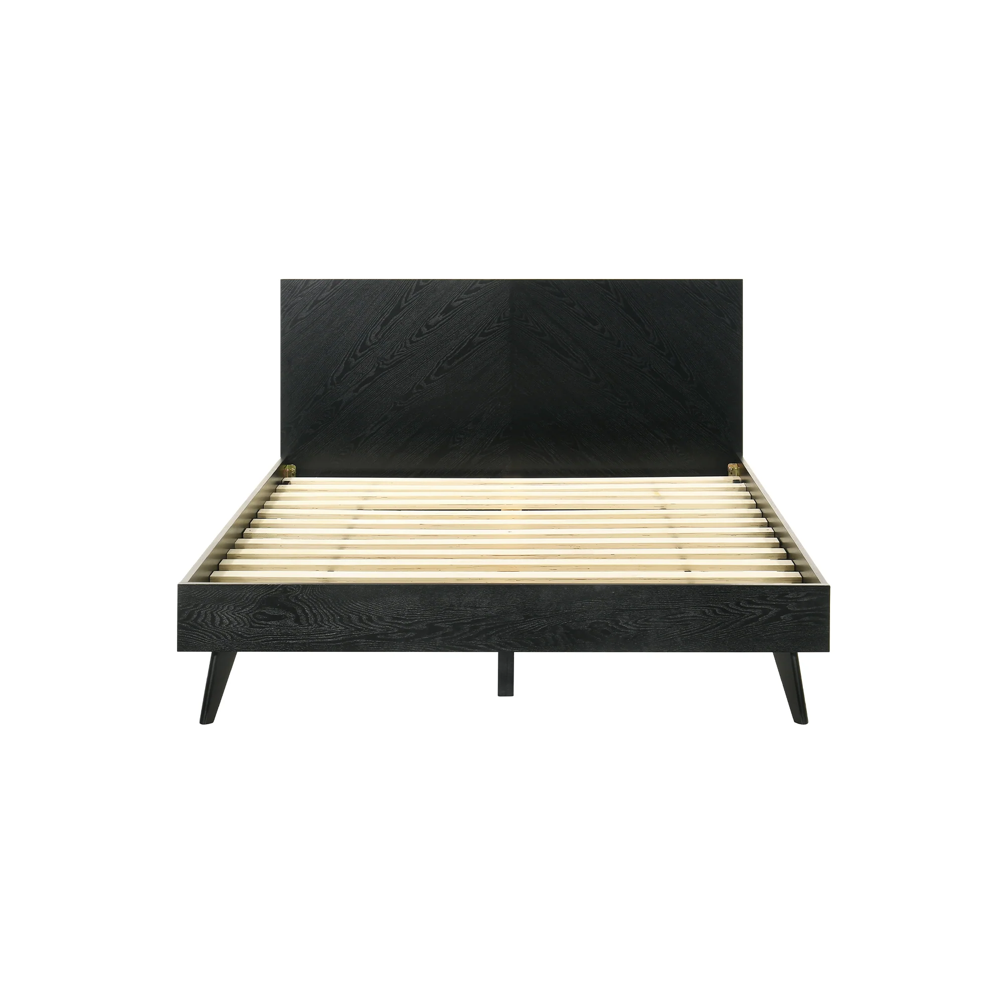 Petra Queen Platform Wood Bed Frame in Black Finish By Armen Living - Image 5