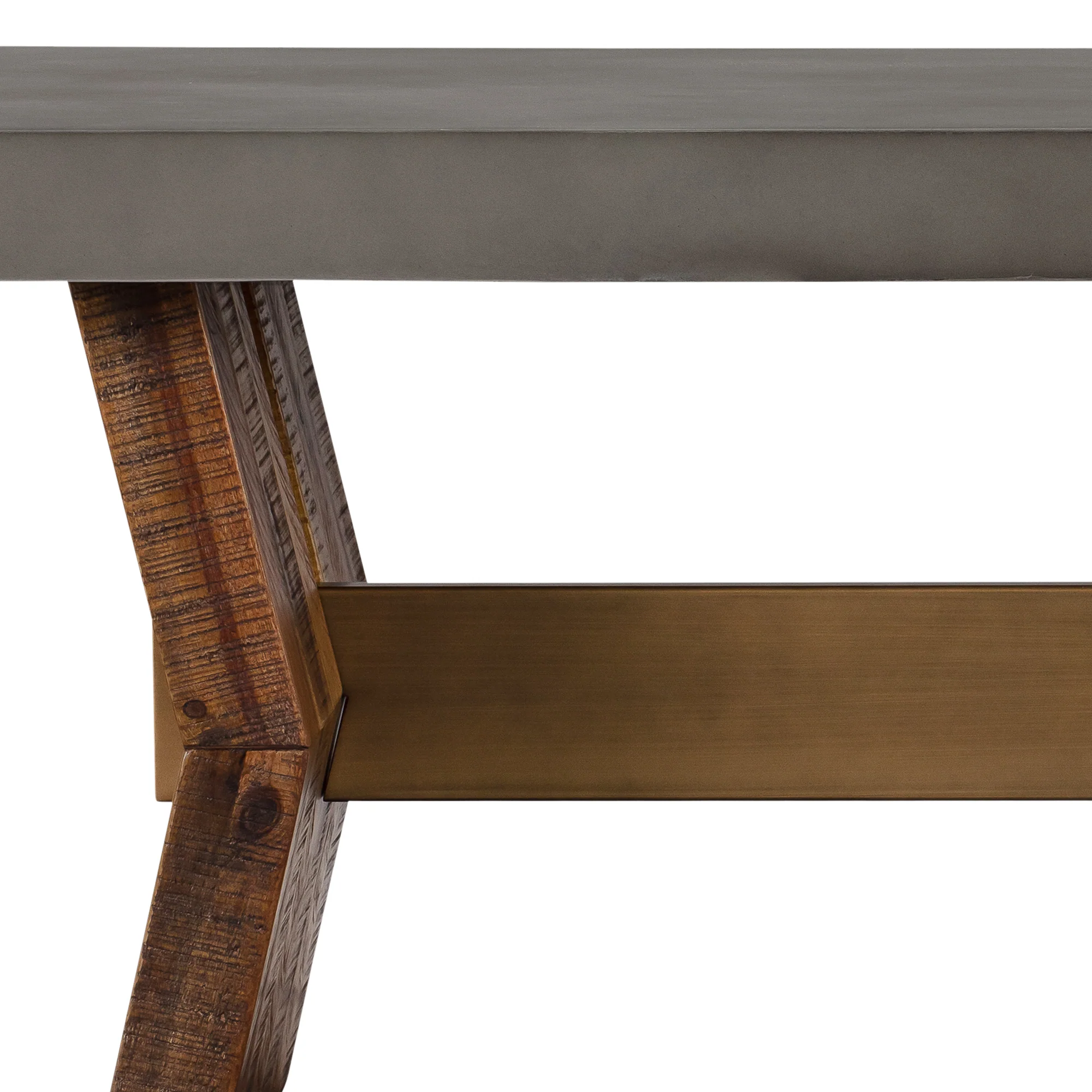 Picadilly Rectangle Coffee Table in Acacia Wood and Concrete By Armen Living - Image 4