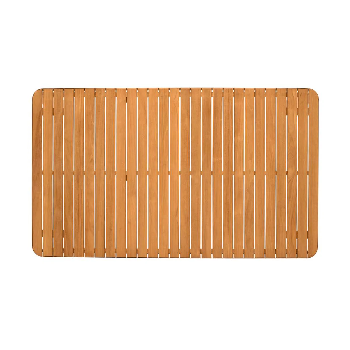 Portals Outdoor Rectangular Coral Sand Aluminum & Teak Wood Dining Table By Armen Living - Image 4