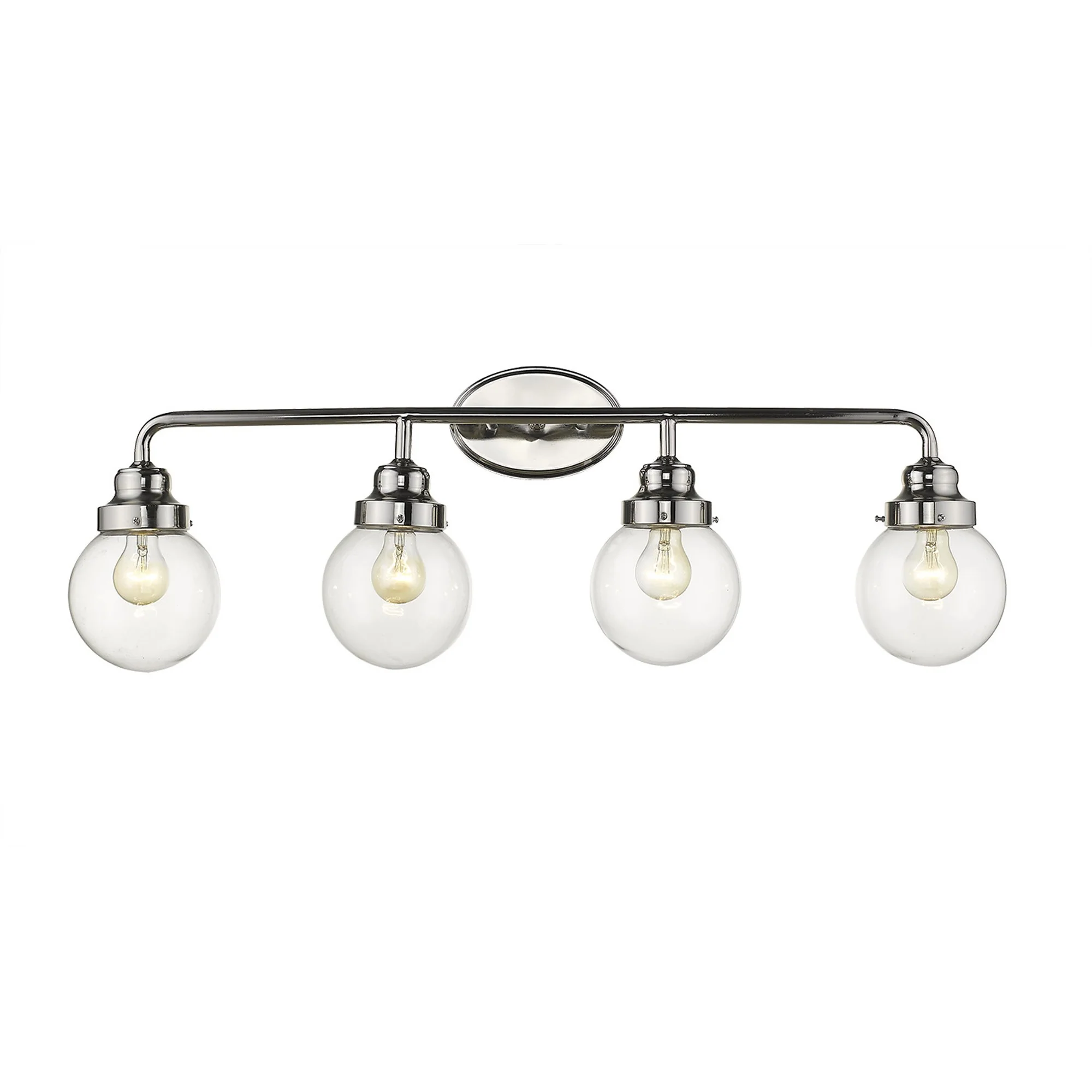 Portsmith 4-Light Polished Nickel Vanity By Homeroots - Image 2