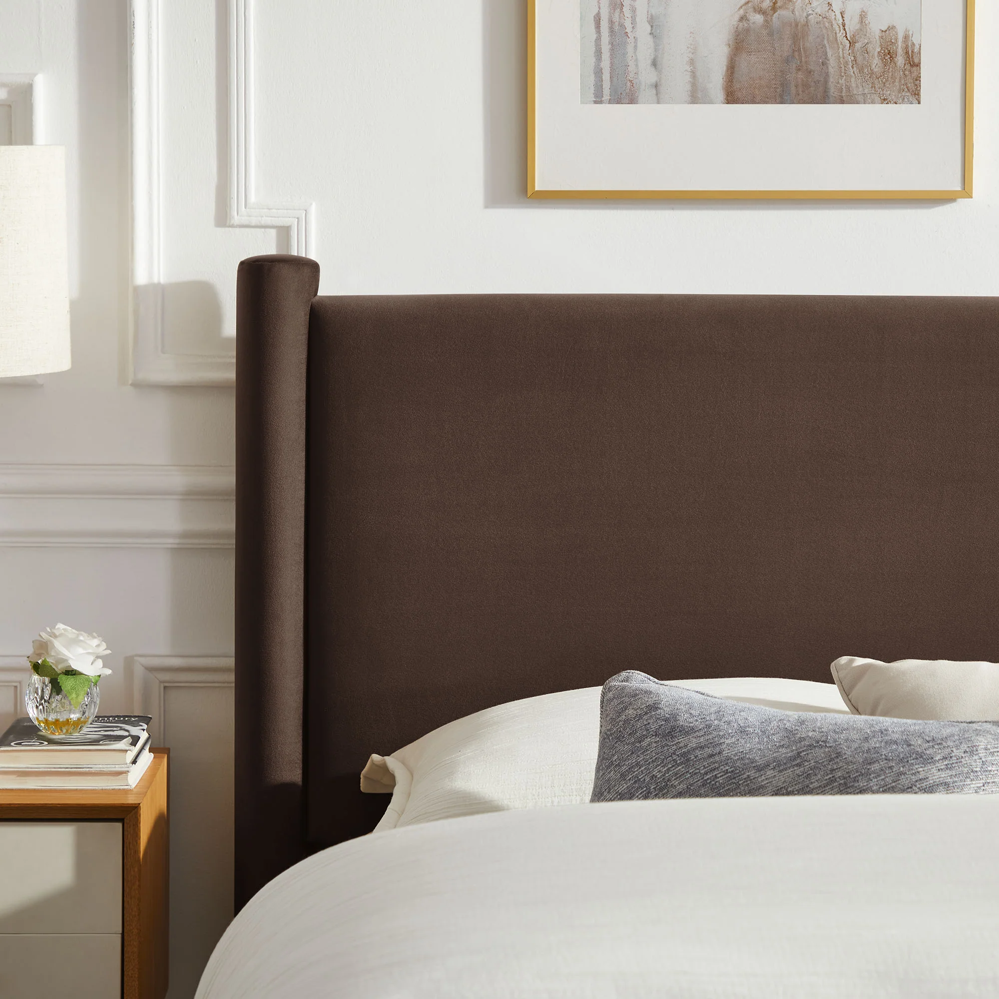Rael Performance Velvet Queen Platform Bed by Modway - Image 15