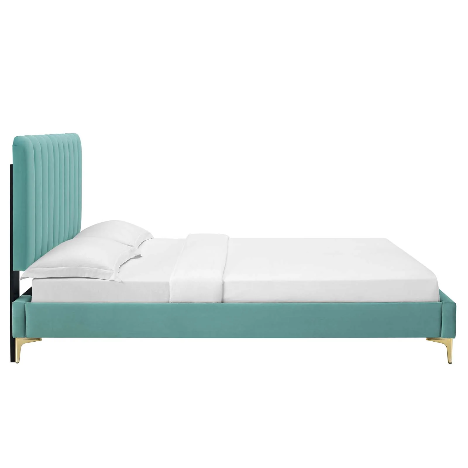 Reagan King Performance Velvet Platform Bed By Modway - MOD-7076 - Image 59