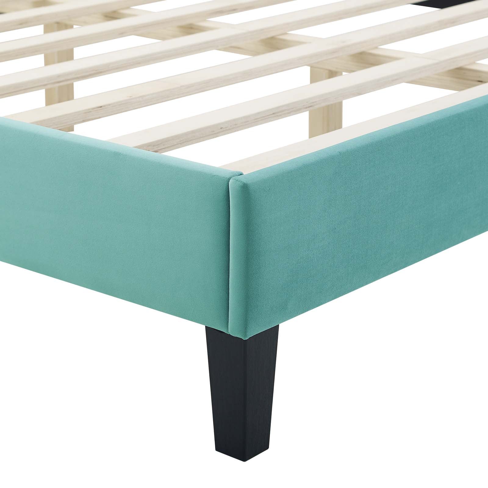 Reagan King Performance Velvet Platform Bed By Modway - MOD-7078 - Image 61