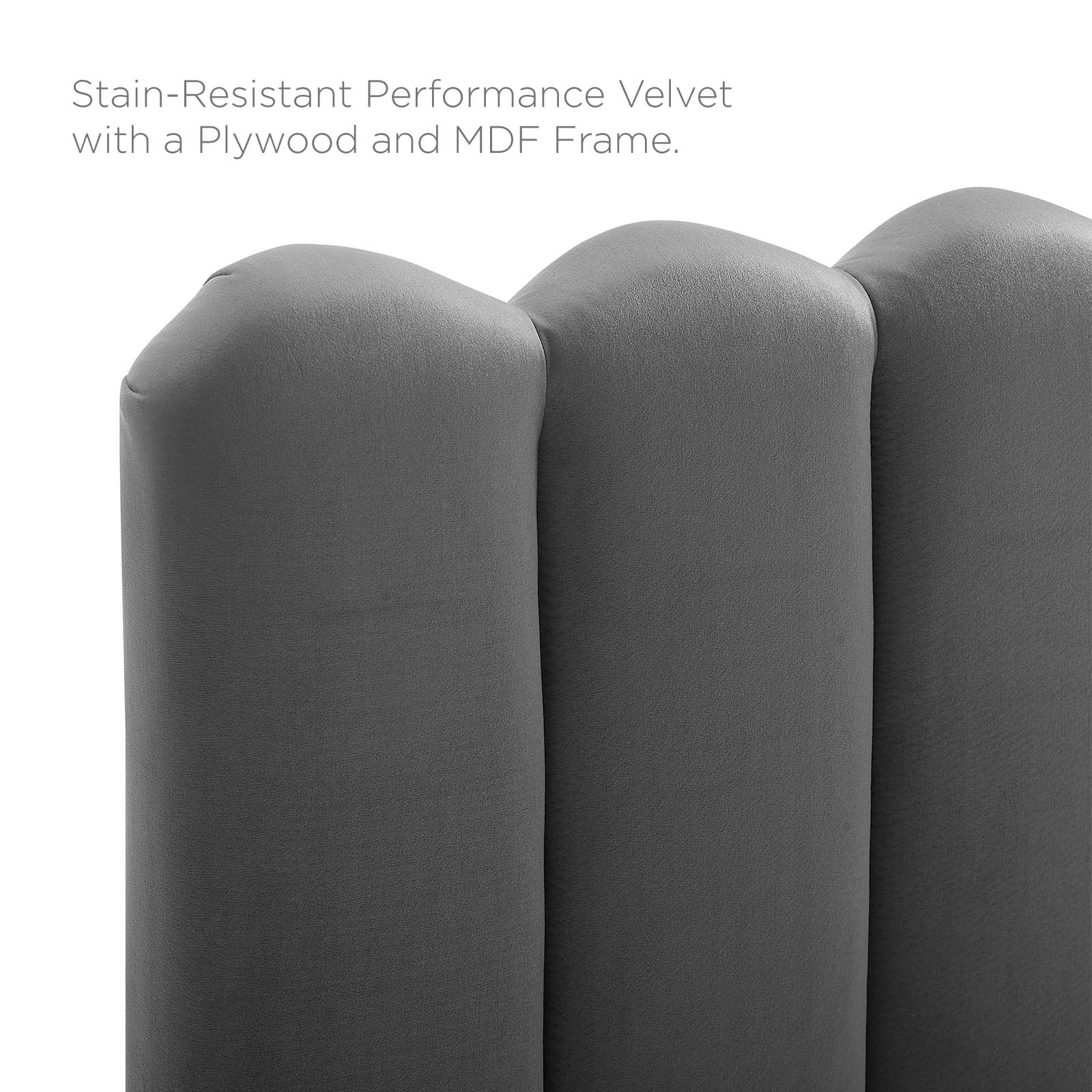 Reagan King Performance Velvet Platform Bed By Modway - MOD-7078 - Image 7