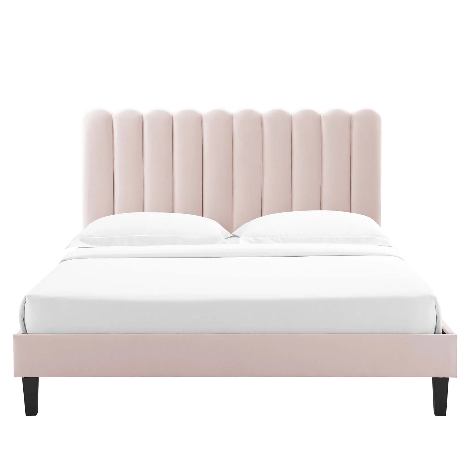 Reagan King Performance Velvet Platform Bed By Modway - MOD-7078 - Image 92