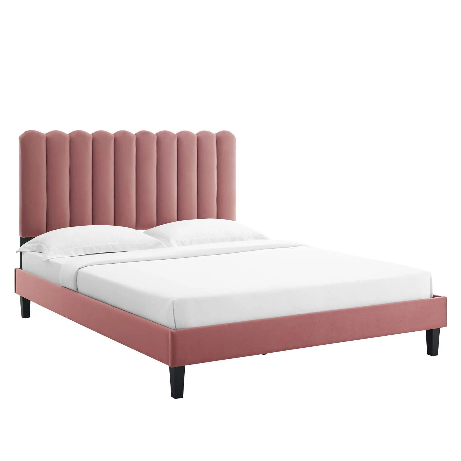 Reagan Queen Performance Velvet Platform Bed By Modway - MOD-6588 - Image 17