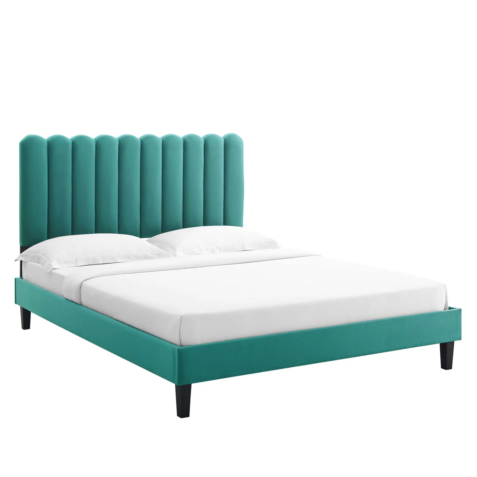 Reagan Queen Performance Velvet Platform Bed By Modway - MOD-6588 - Image 81
