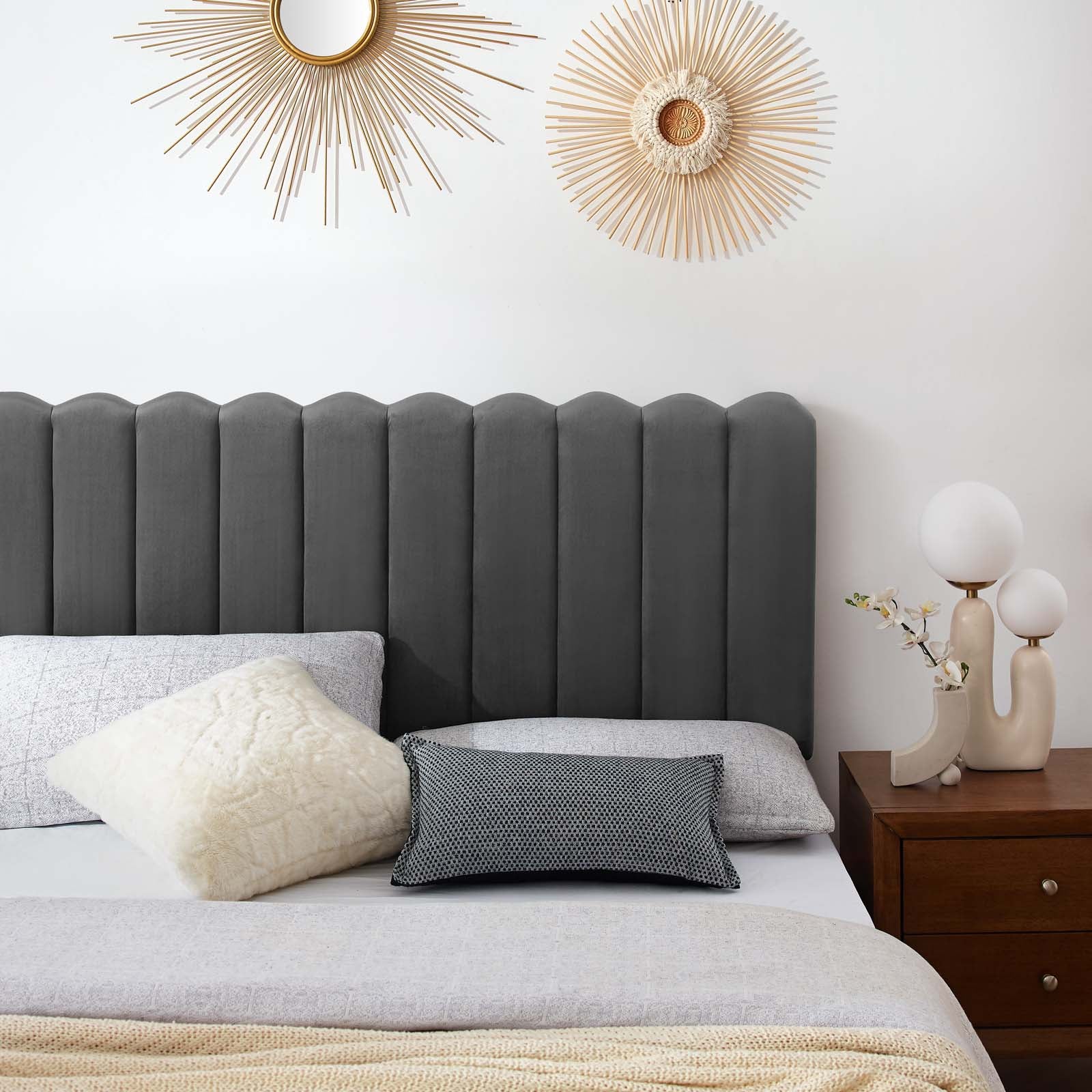 Reagan Twin Performance Velvet Platform Bed By Modway - MOD-6885