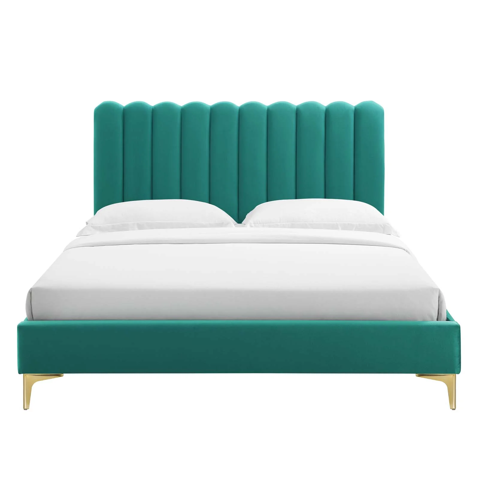 Reagan Twin Performance Velvet Platform Bed By Modway - MOD-6885 - Image 108