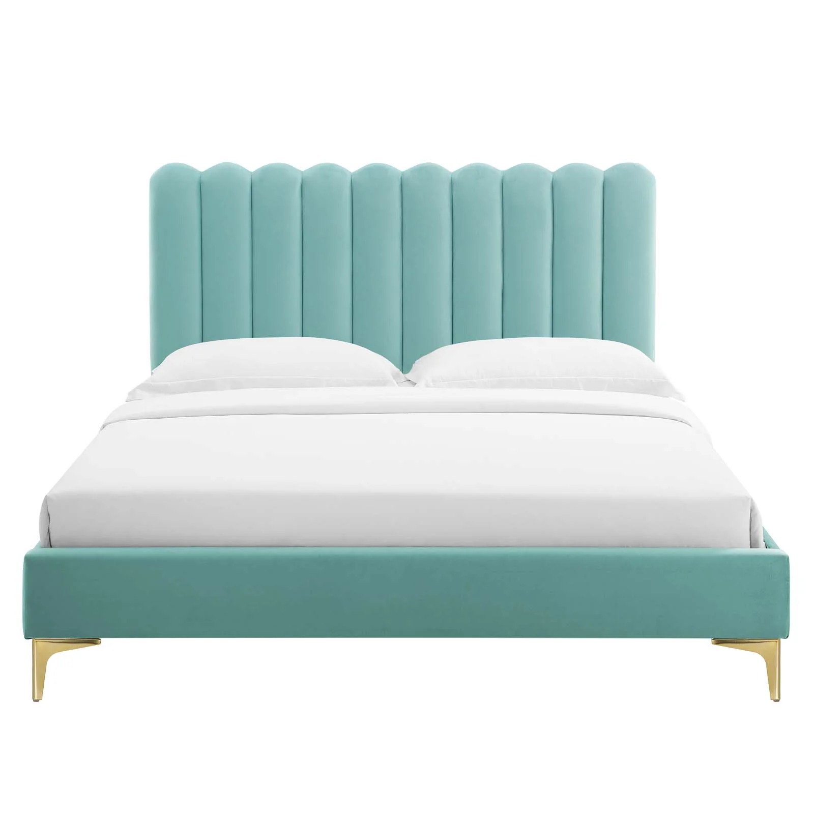 Reagan Twin Performance Velvet Platform Bed By Modway - MOD-6885 - Image 60