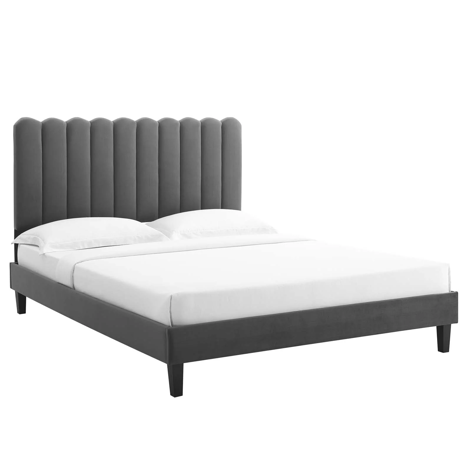 Reagan Twin Performance Velvet Platform Bed By Modway - MOD-6887 - Image 2