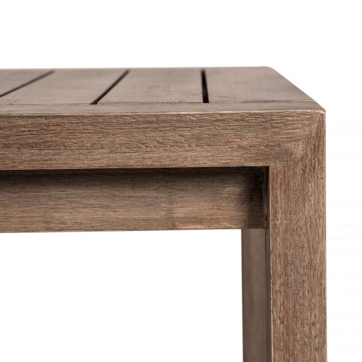 Relic Outdoor Patio Coffee Table in Weathered Eucalyptus Wood By Armen Living - Image 5