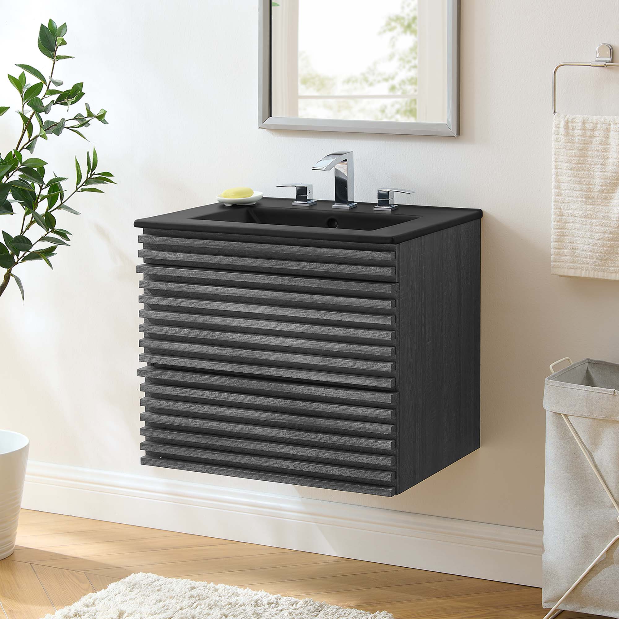 Render 24" Wall-Mount Bathroom Vanity by Modway