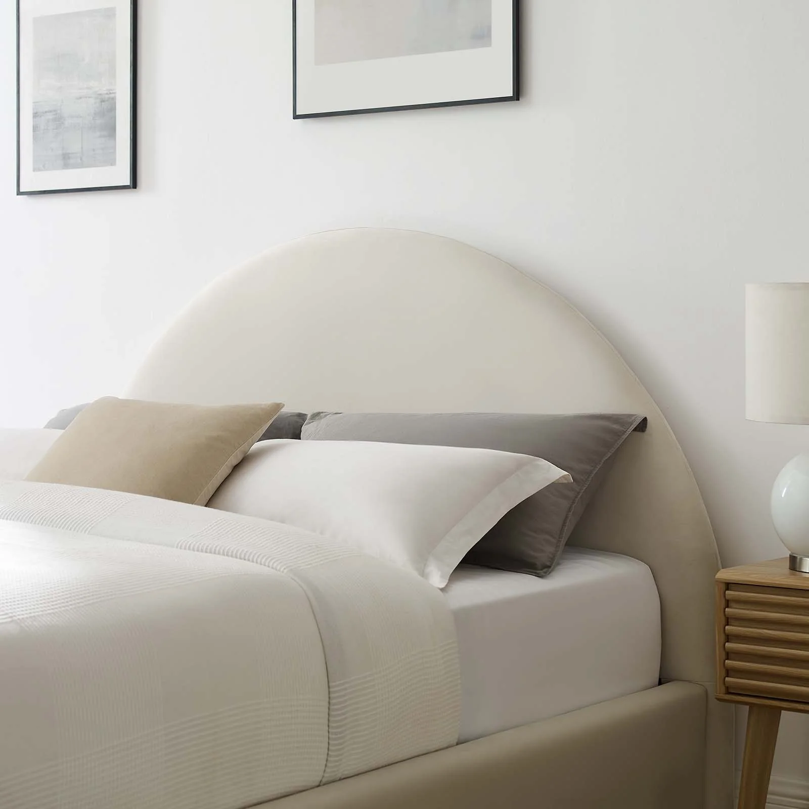 Resort Upholstered Fabric Arched Round Queen Platform Bed By Modway - MOD-7132 - Image 32