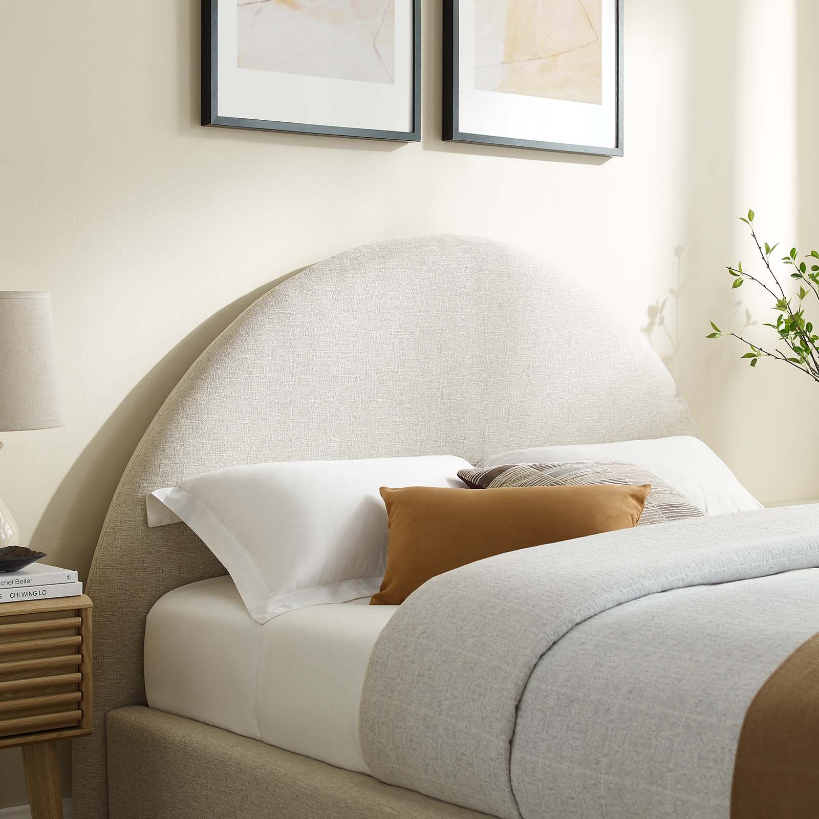 Resort Upholstered Fabric Arched Round Queen Platform Bed By Modway - MOD-7132 - Image 8