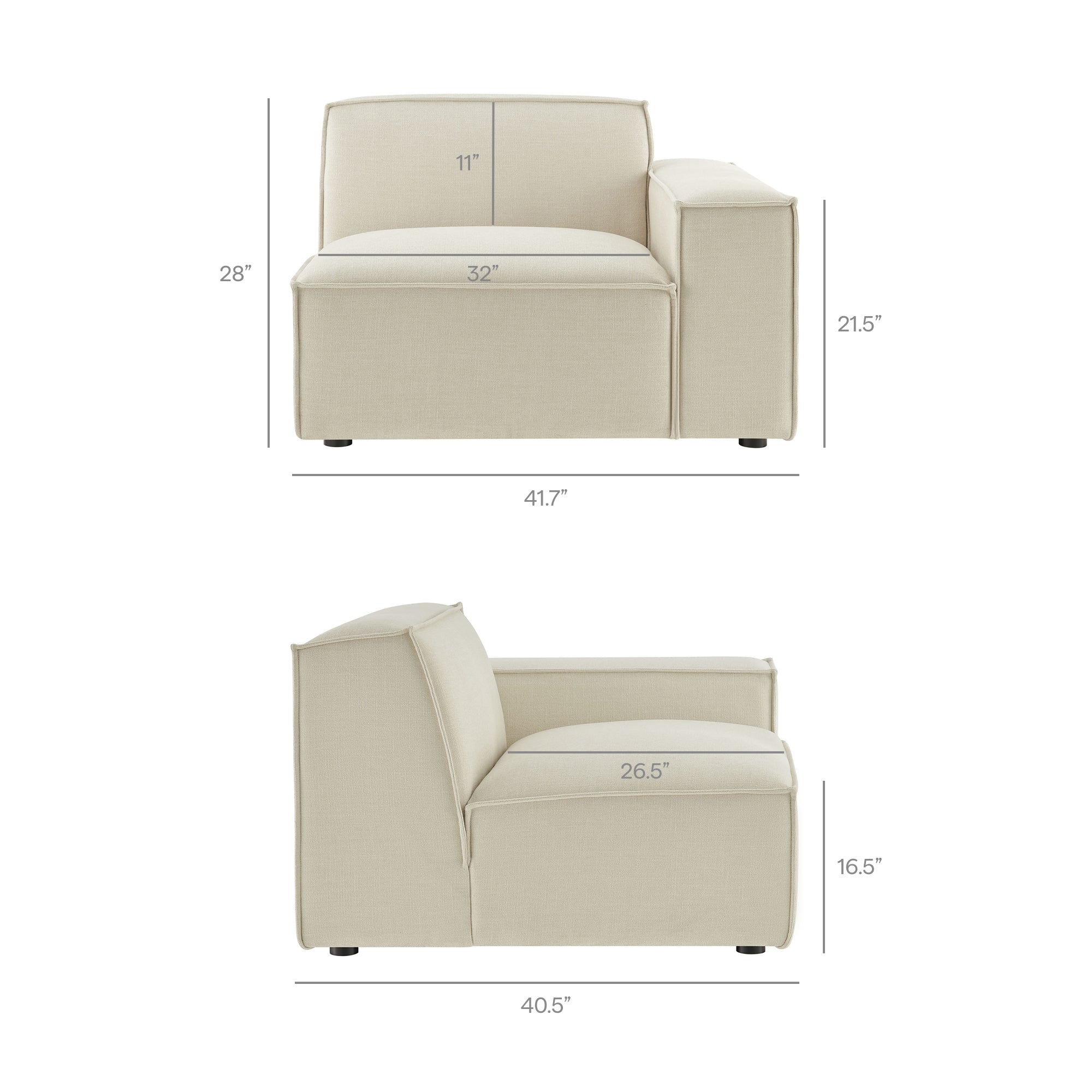 Restore 2-Piece Performance Fabric Upholstered Modular Loveseat by Modway - Image 10