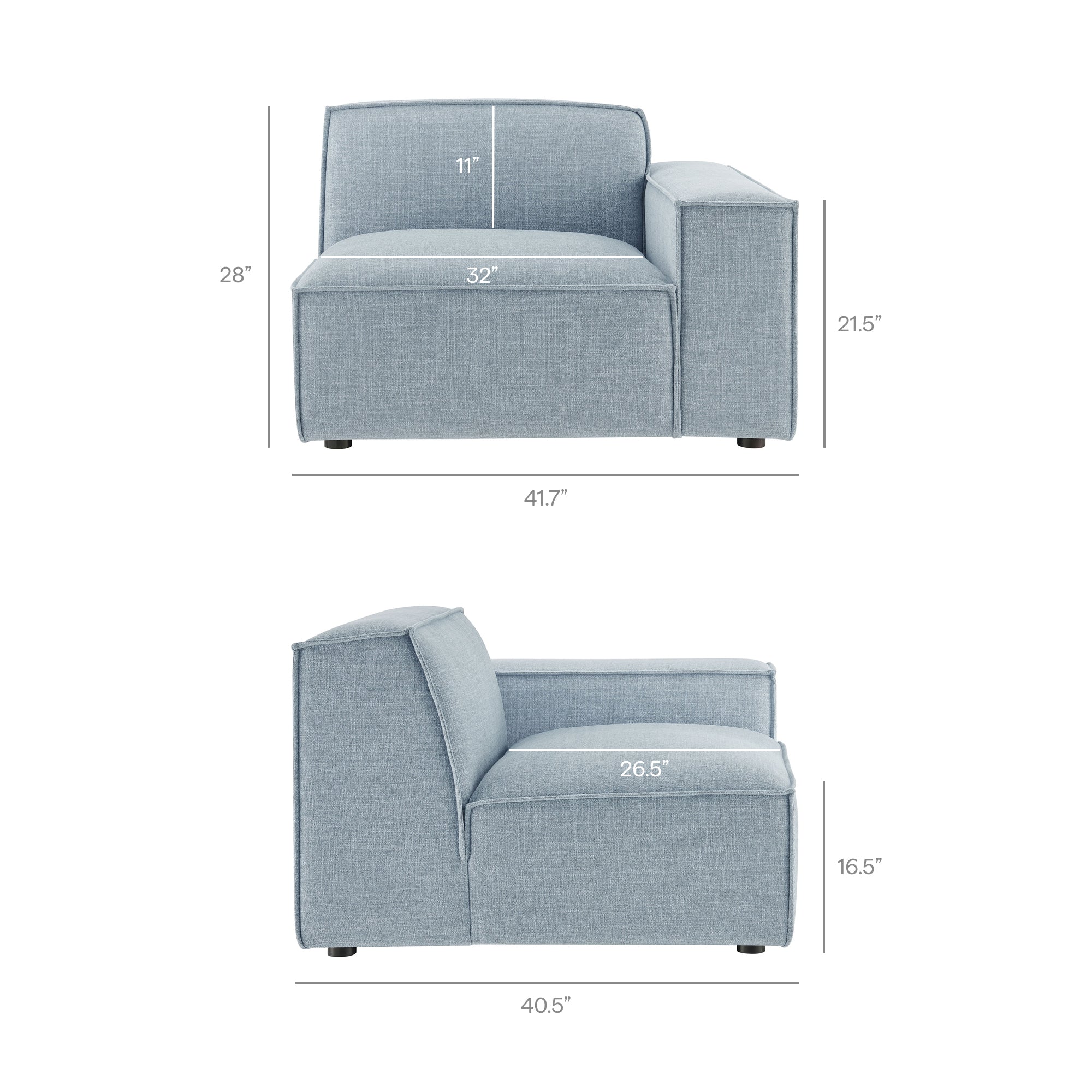 Restore 2-Piece Performance Fabric Upholstered Modular Loveseat by Modway - Image 50