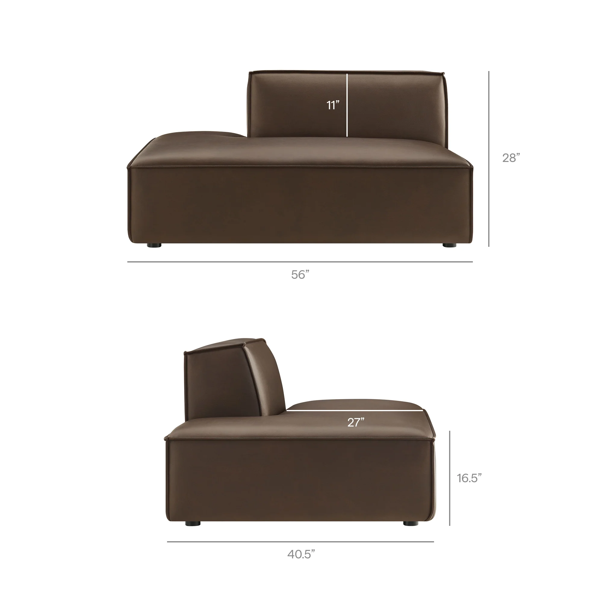 Restore 2-Piece Vegan Leather Modular Loveseat by Modway - Image 8