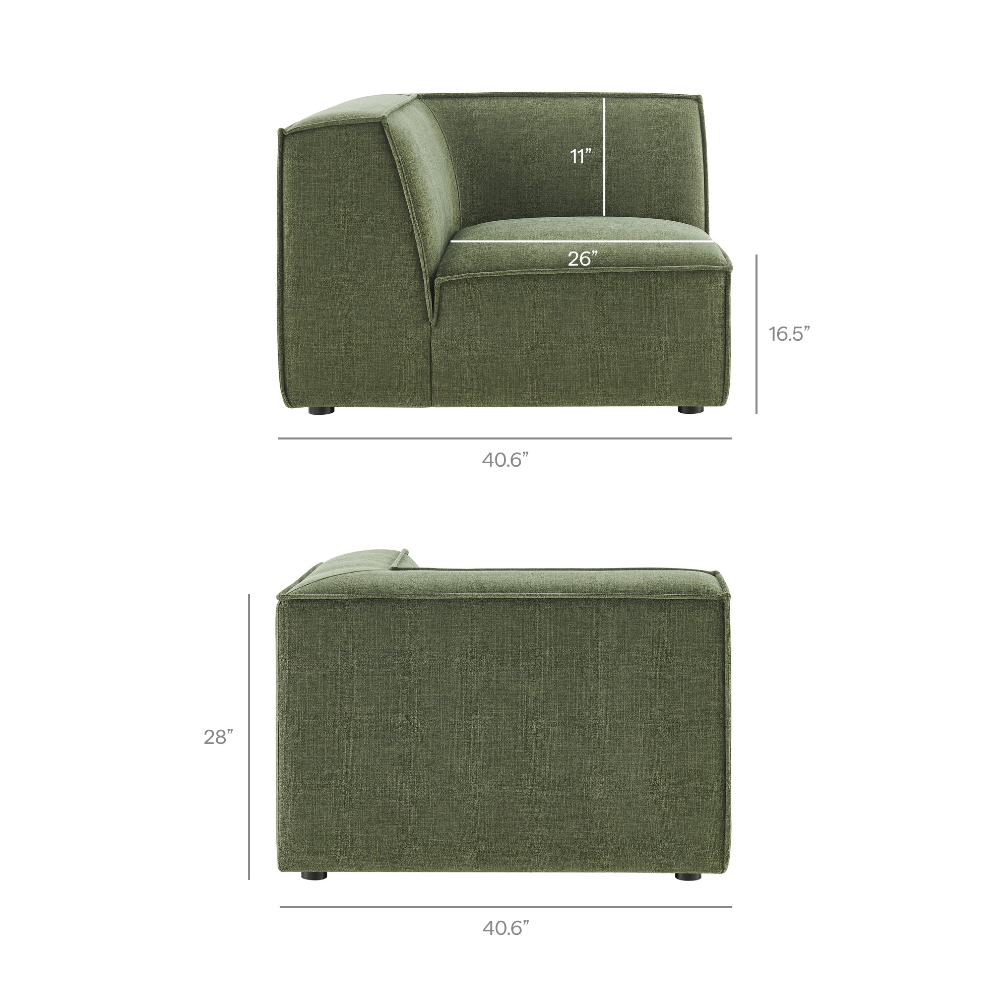 Restore 3-Piece Performance Fabric Upholstered Modular L-Shaped Sectional Sofa by Modway - Image 21