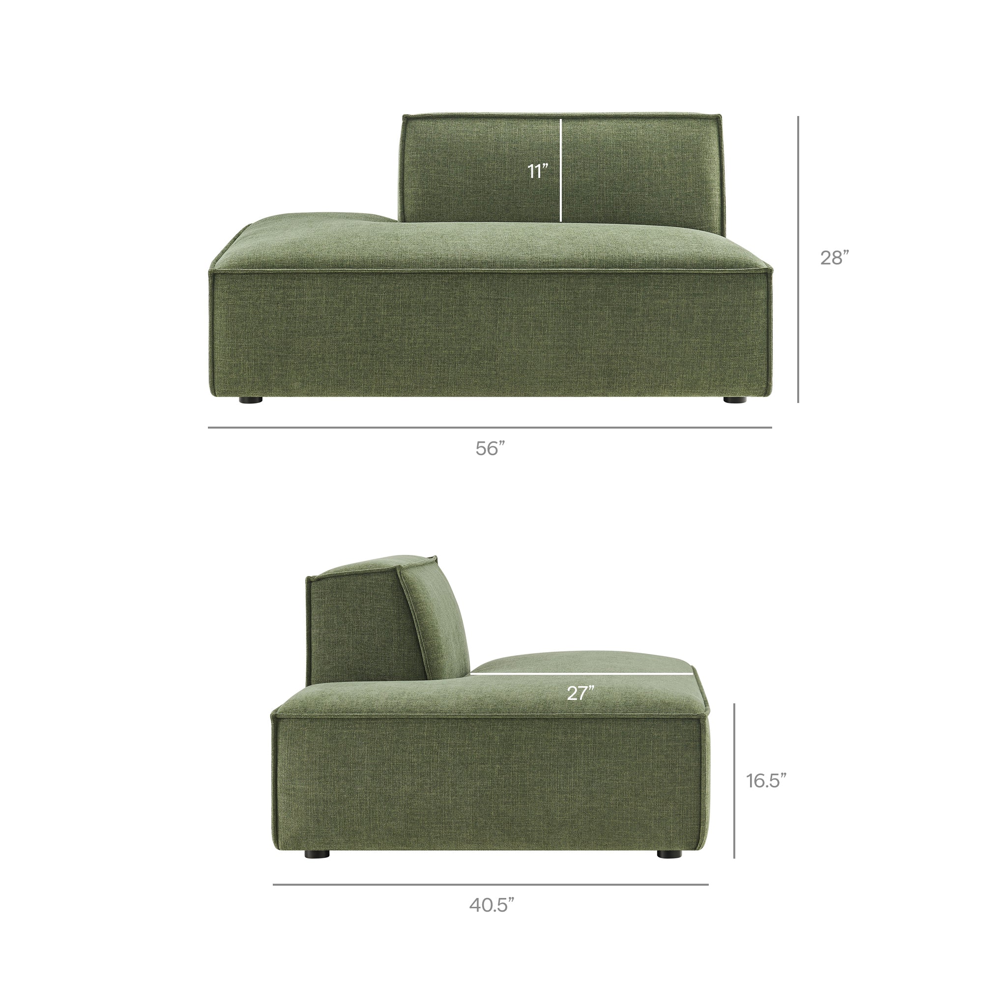 Restore 4-Piece Performance Fabric Upholstered Modular L-Shaped Armless Sectional Sofa by Modway - Image 21