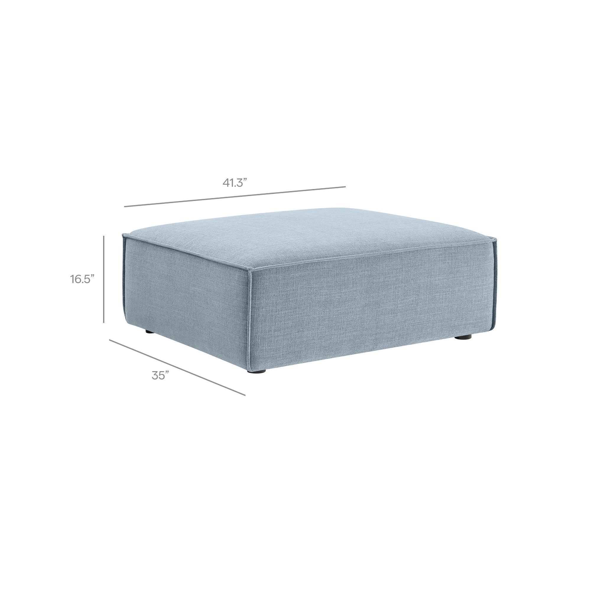 Restore 4-Piece Performance Fabric Upholstered Modular Sofa Set with Ottoman by Modway - Image 65
