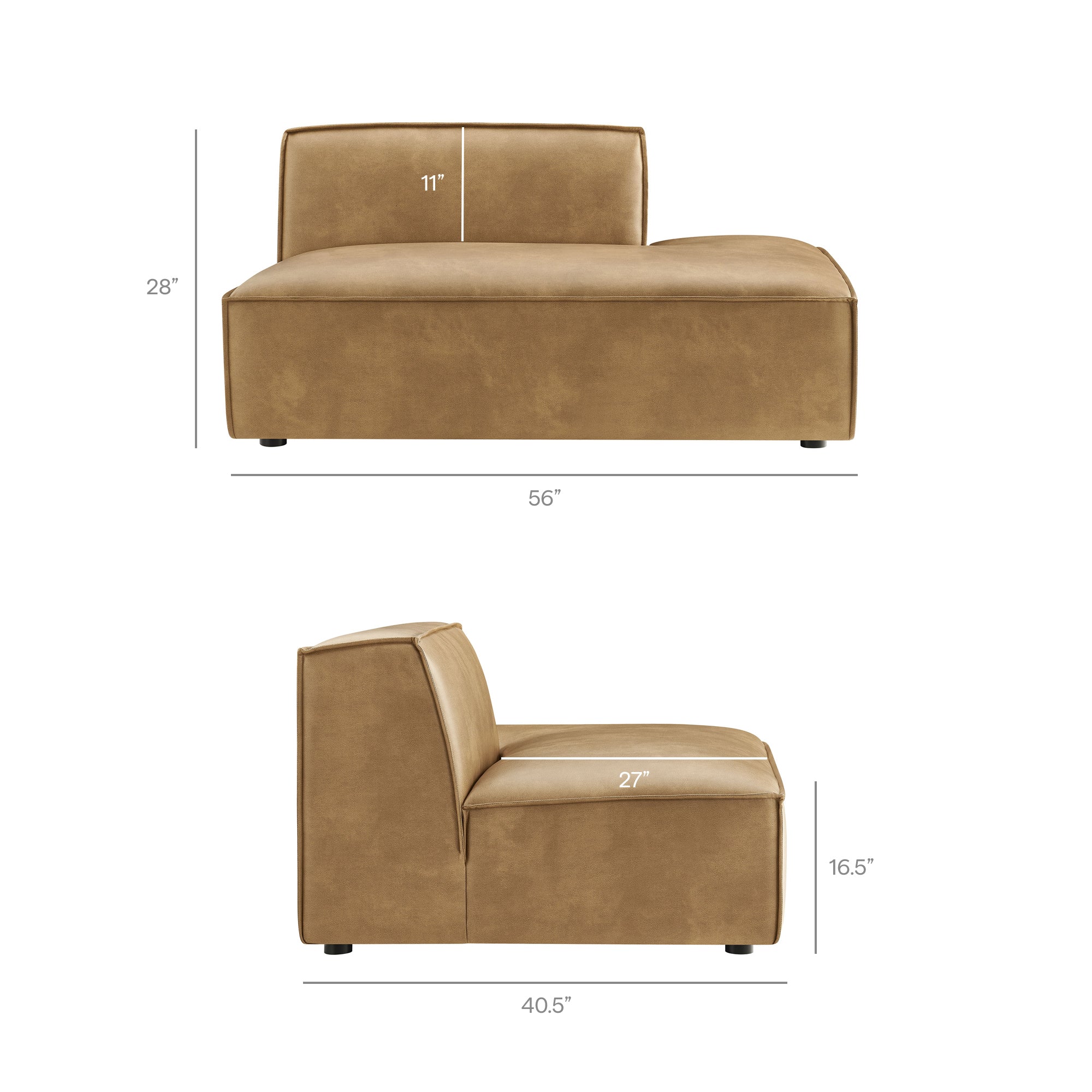 Restore 4-Piece Vegan Leather Modular L-Shaped Sofa by Modway - Image 22