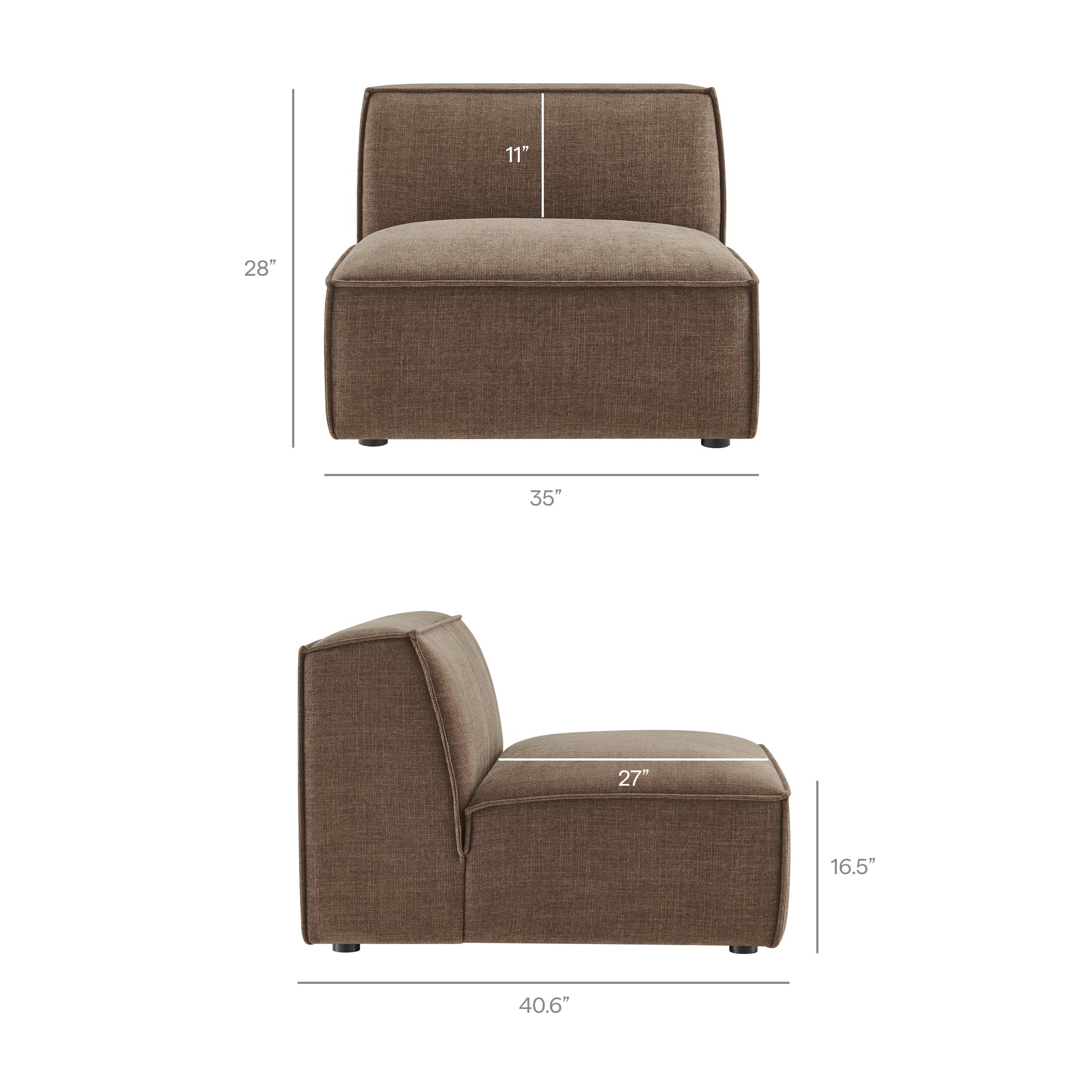 Restore 6-Piece Performance Fabric Upholstered Modular Sectional Sofa by Modway - Image 35