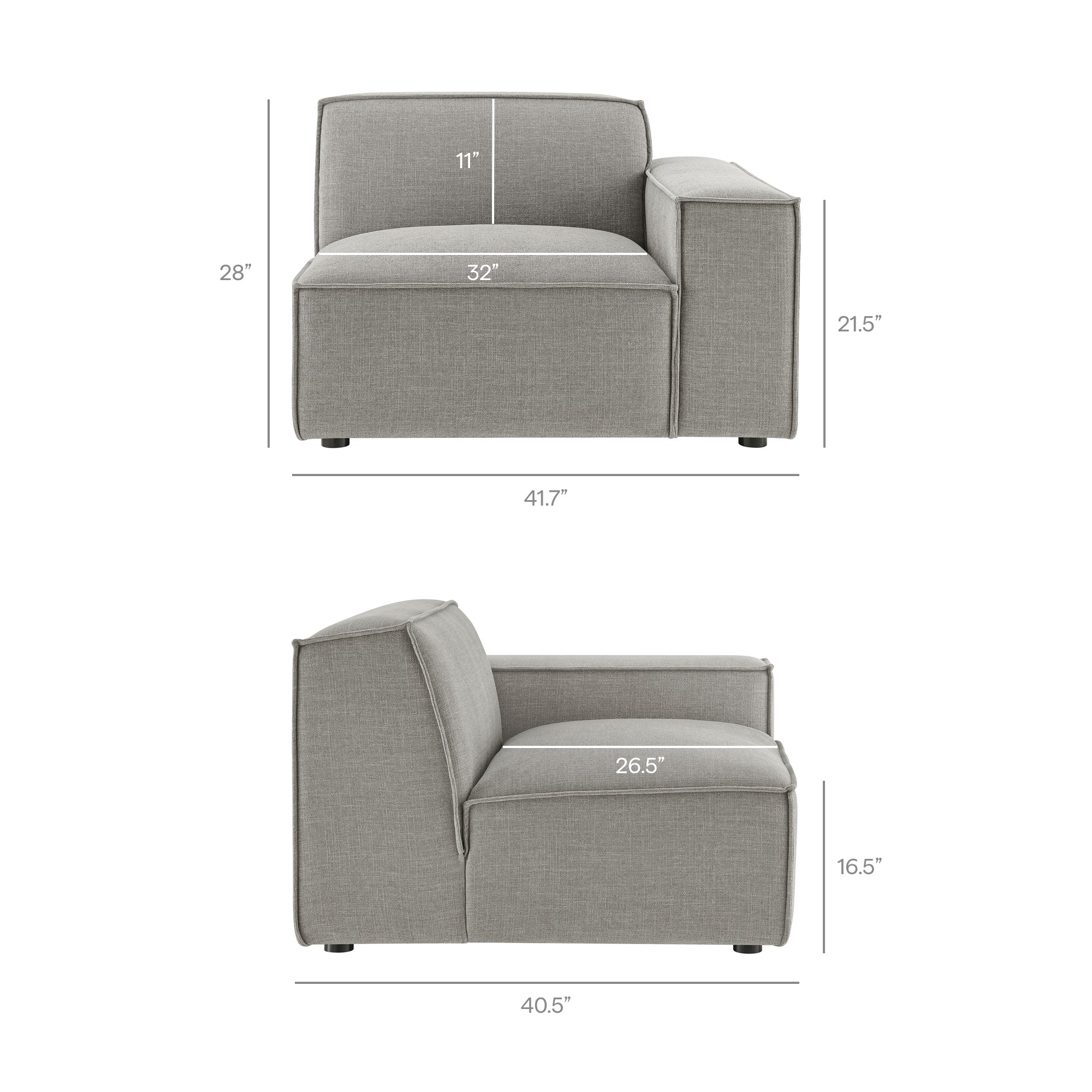 Restore 6-Piece Performance Fabric Upholstered Modular Sectional Sofa by Modway - Image 45