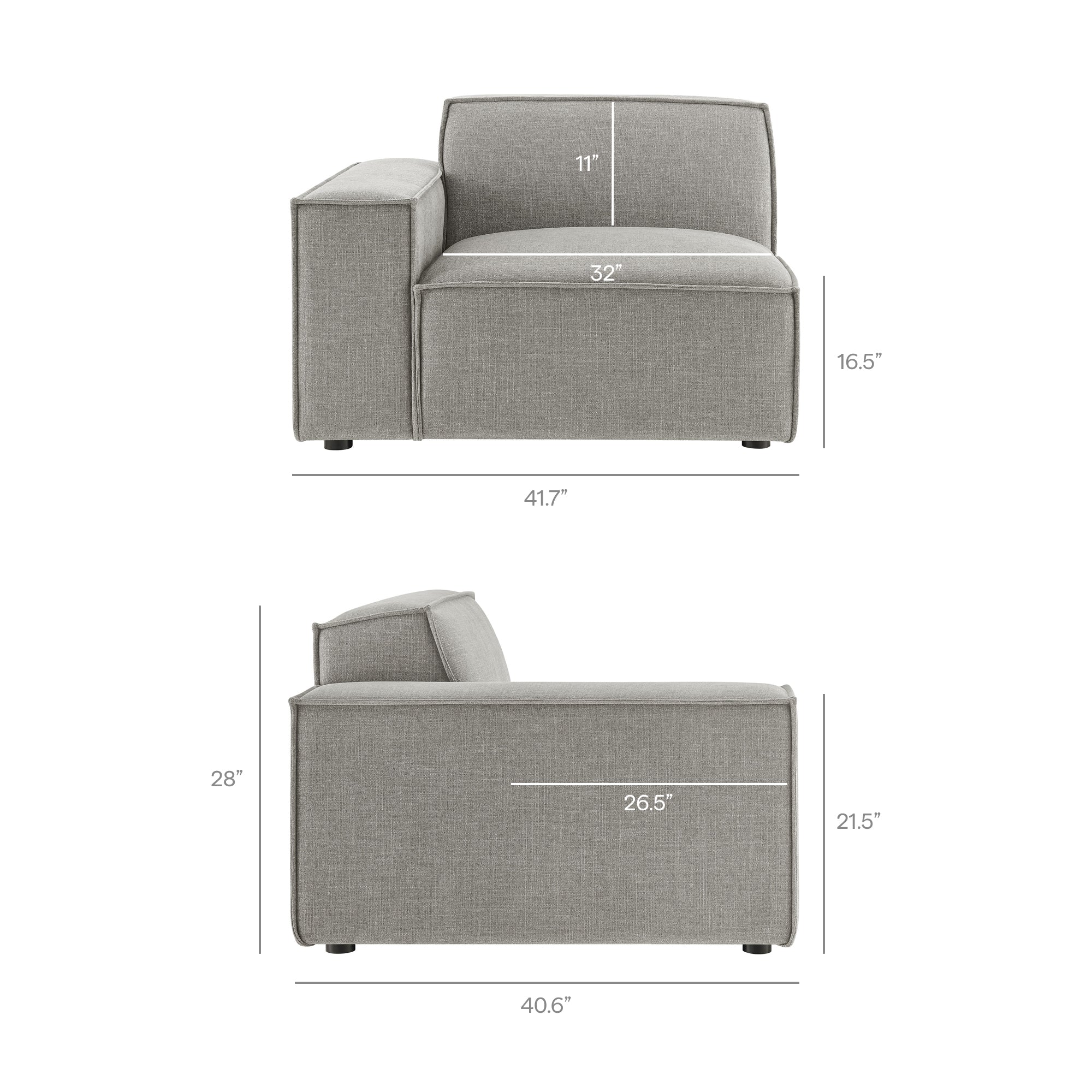 Restore 6-Piece Performance Fabric Upholstered Modular Sectional Sofa by Modway - Image 46
