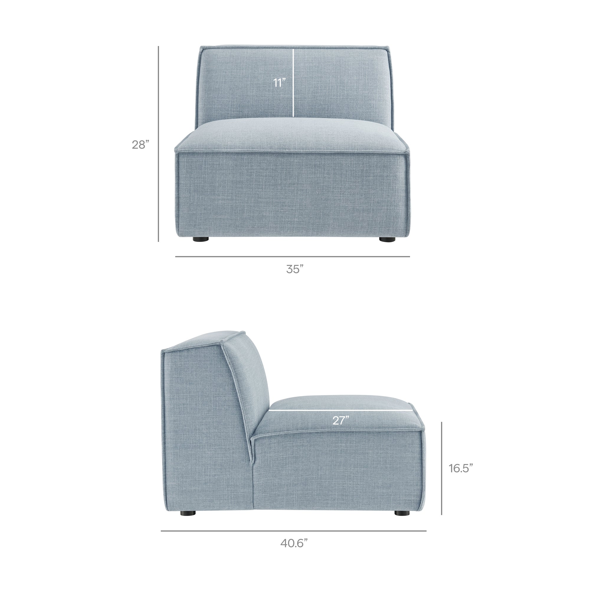 Restore 6-Piece Performance Fabric Upholstered Modular Sectional Sofa by Modway - Image 59