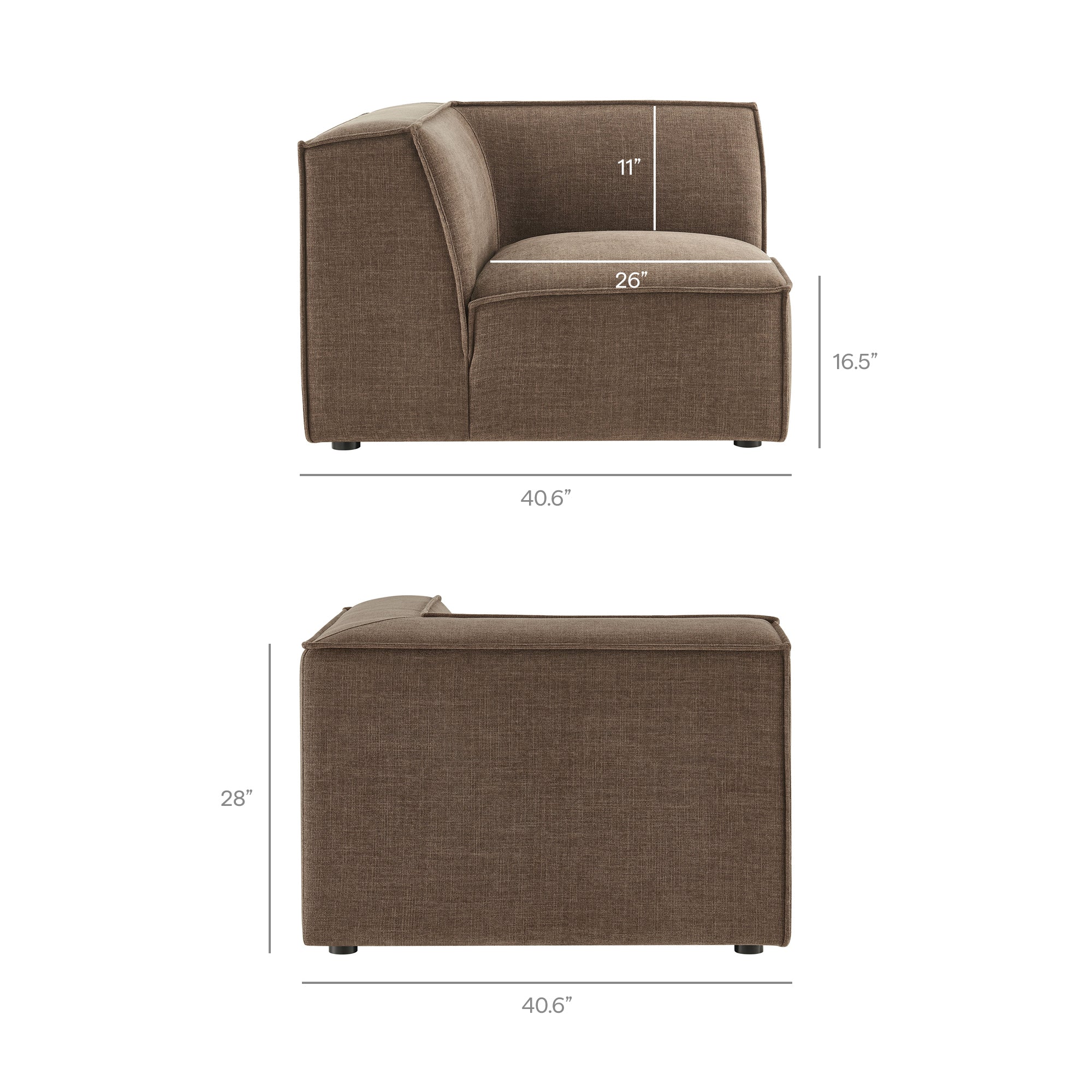 Restore Performance Fabric Upholstered Modular Corner Chair by Modway - Image 30